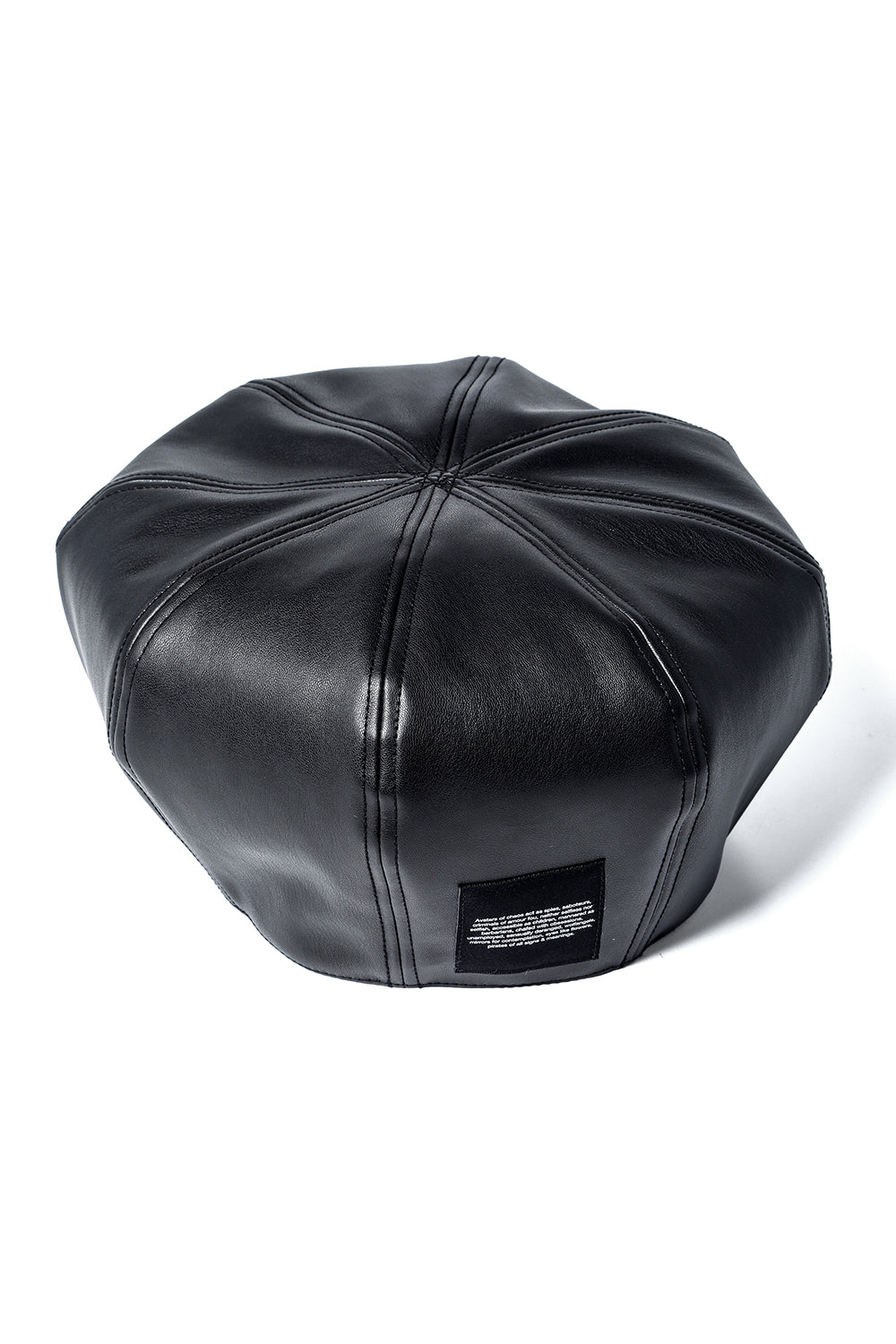 Synthetic Leather Pleather Beret Cap