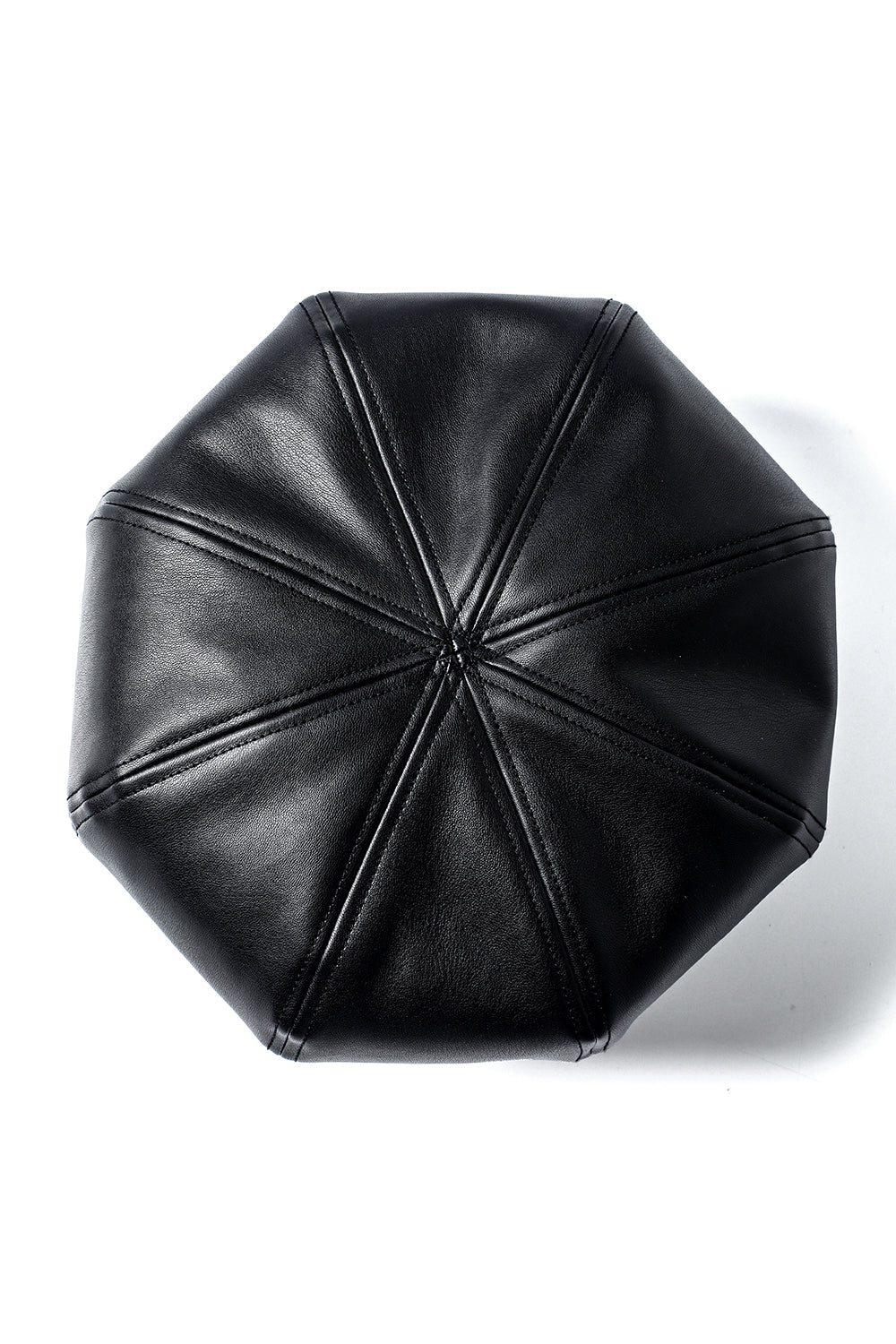 Synthetic Leather Pleather Beret Cap