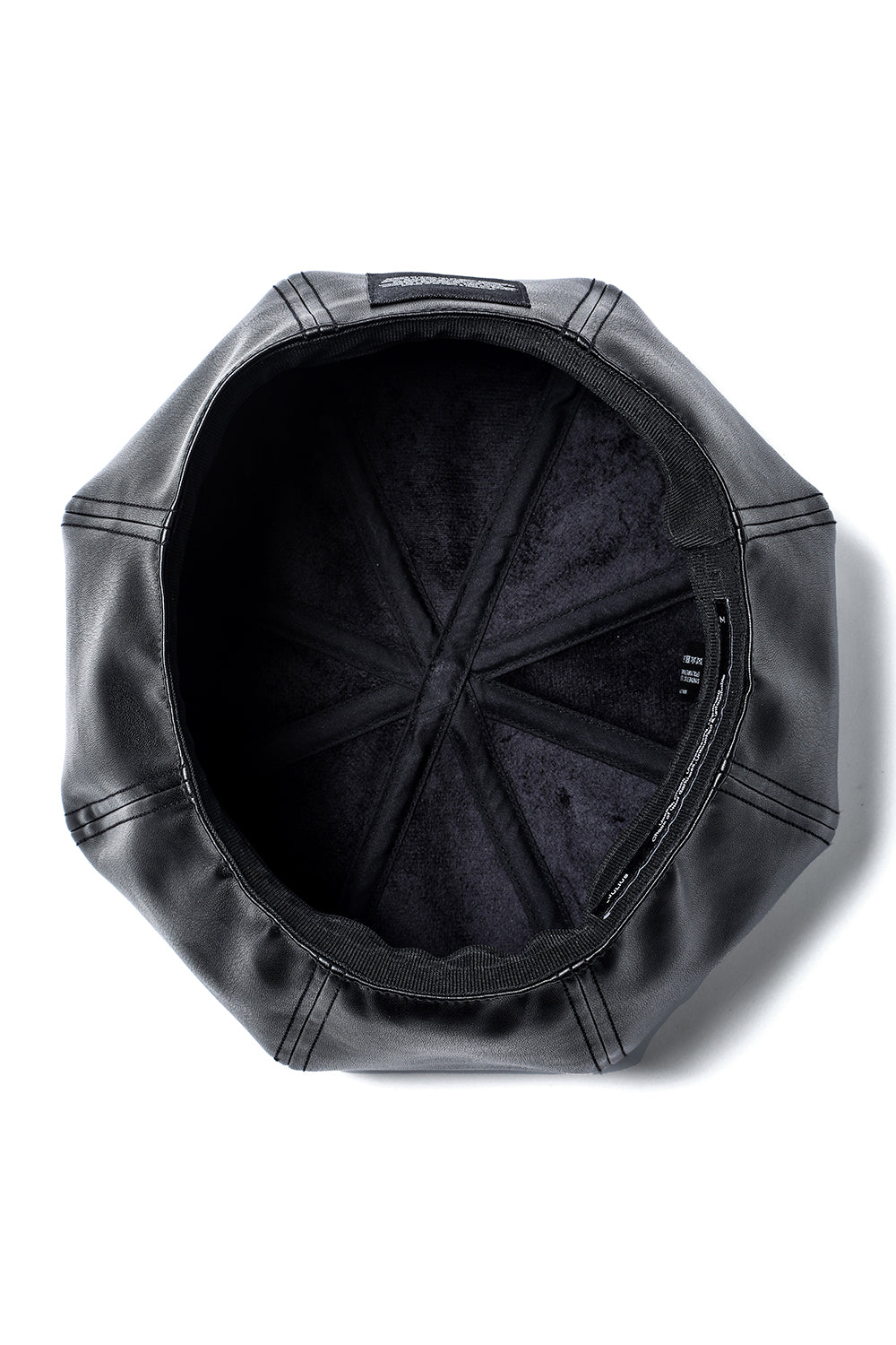 Synthetic Leather Pleather Beret Cap