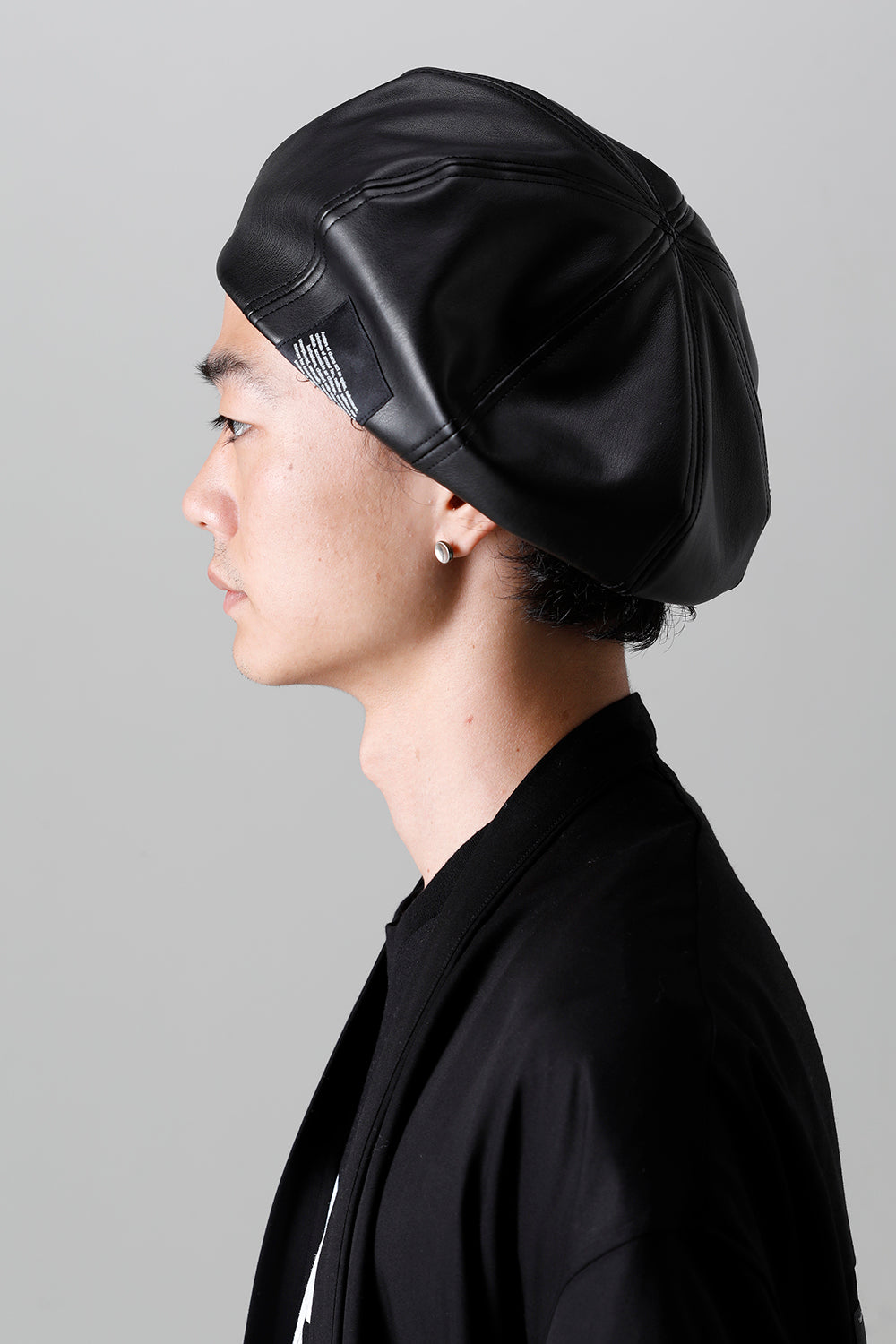 Synthetic Leather Pleather Beret Cap