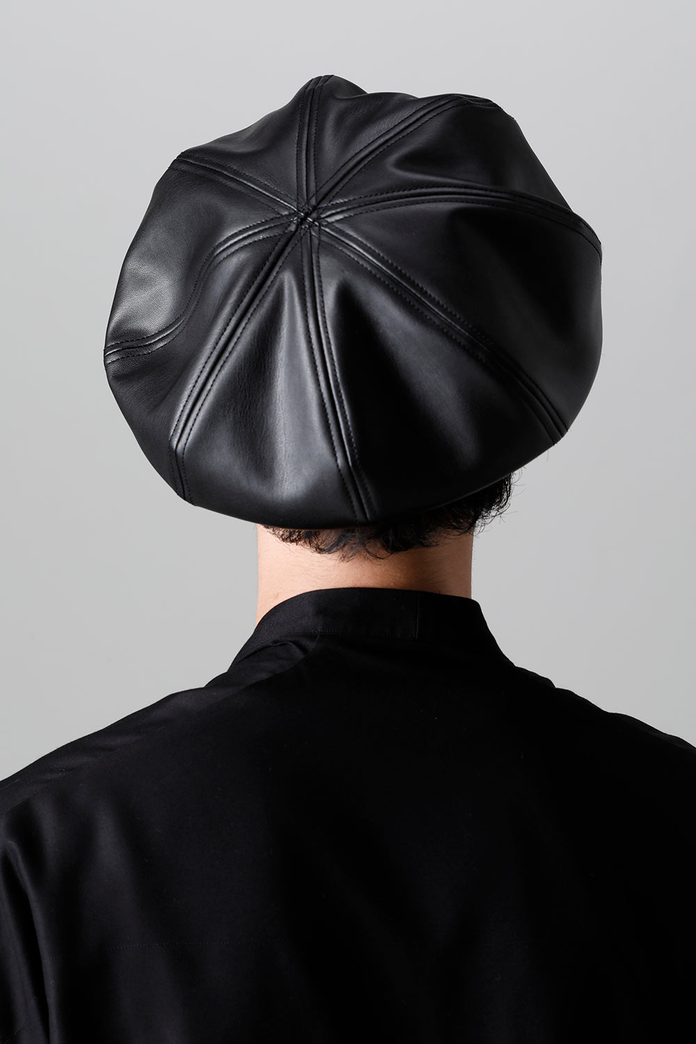 Synthetic Leather Pleather Beret Cap