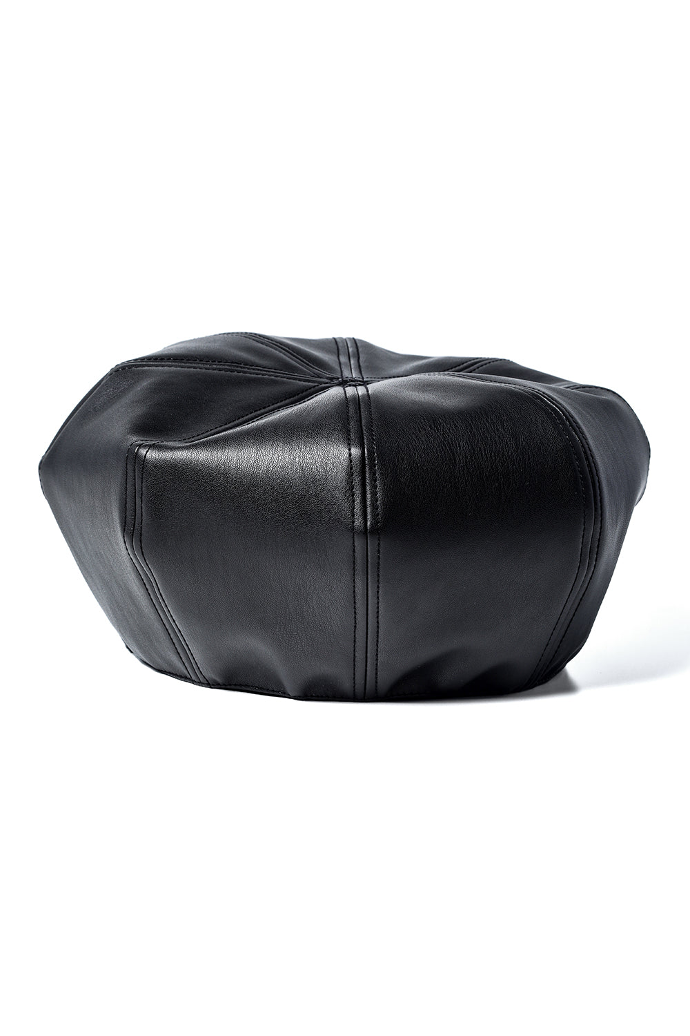 Synthetic Leather Pleather Beret Cap