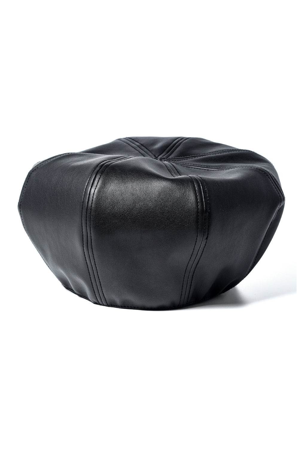 Synthetic Leather Pleather Beret Cap