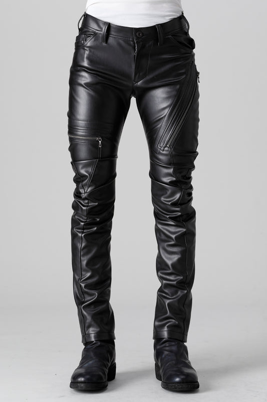 Synthetic Leather Pleather Indirect Pants