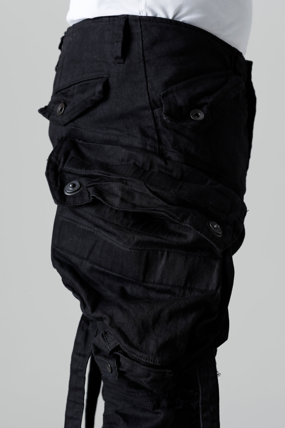 9Oz Stretch Denim Gas Mask Skinny Pants  Black