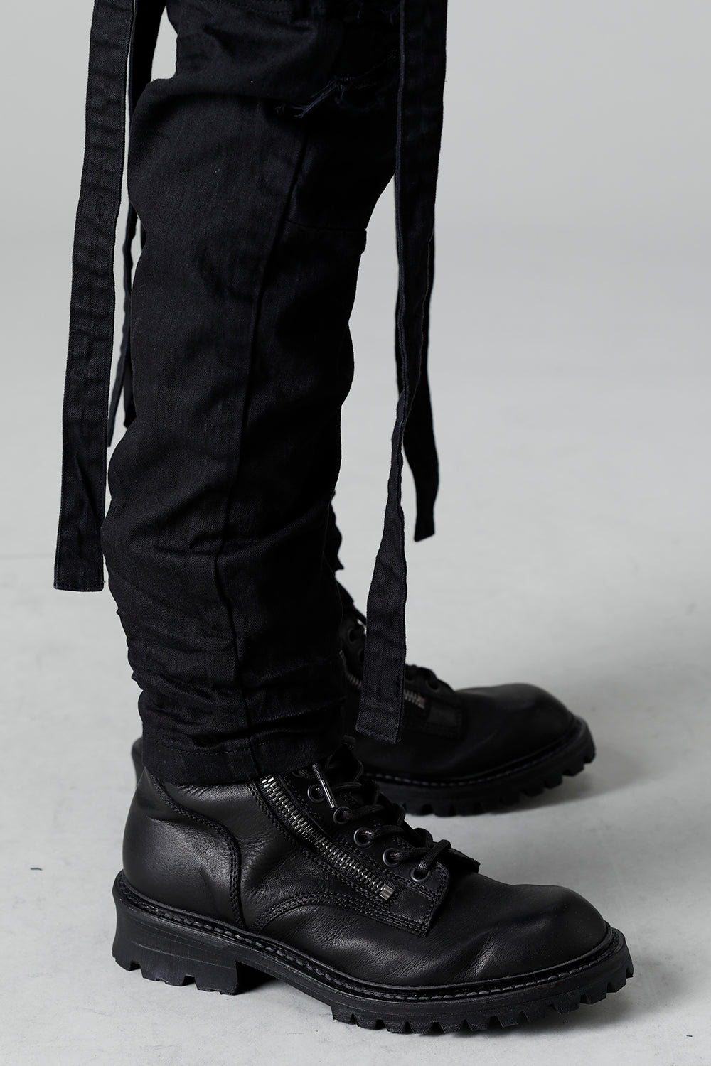 9Oz Stretch Denim Gas Mask Skinny Pants  Black