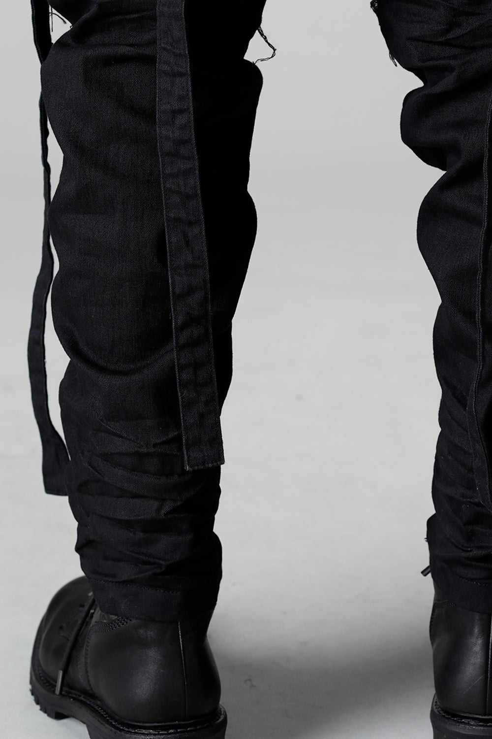 9Oz Stretch Denim Gas Mask Skinny Pants  Black