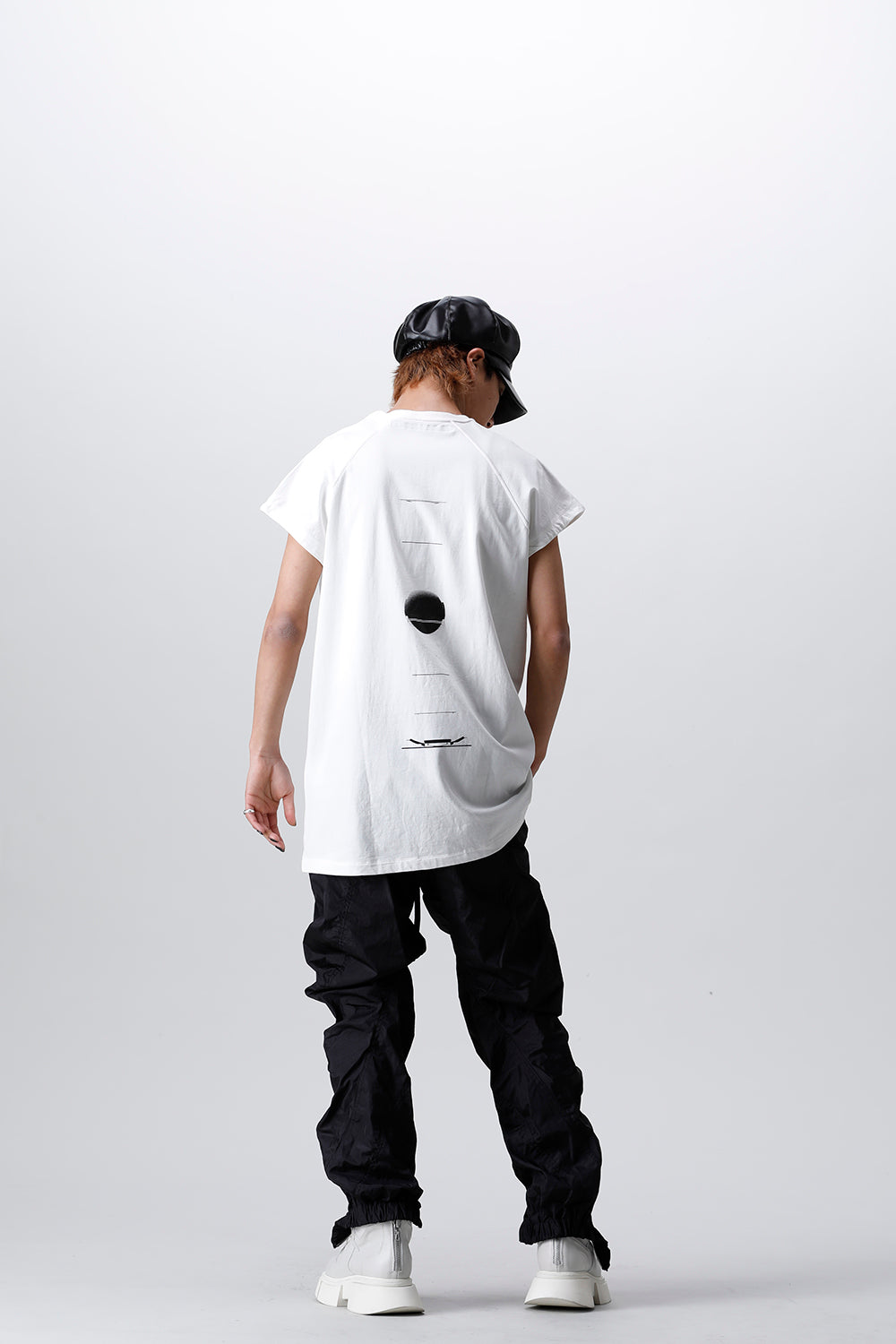 Nylon Silk Taffeta Trousers  Black