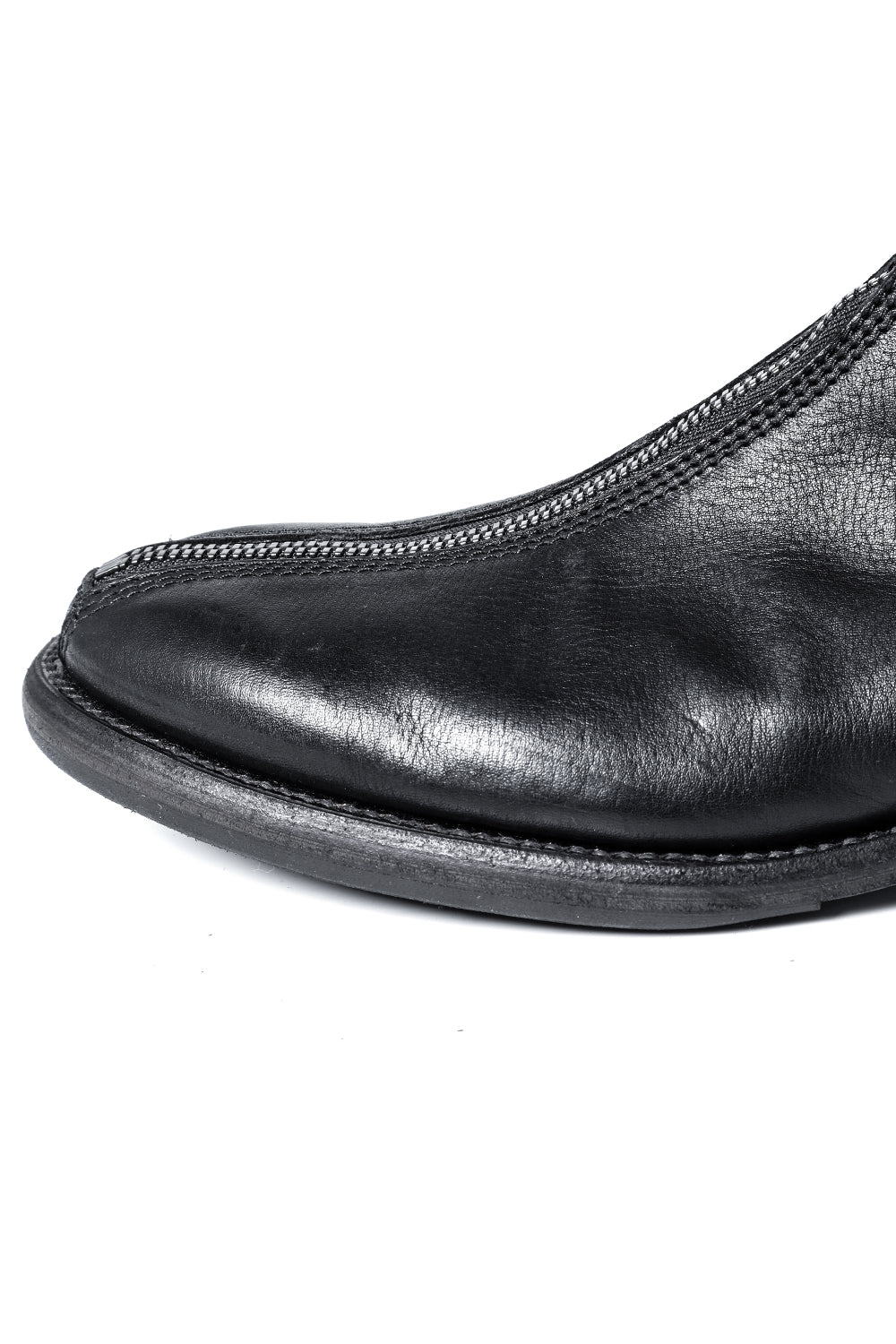 Cow Leather Zip Seamed Boots