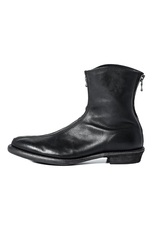 Cow Leather Zip Seamed Boots