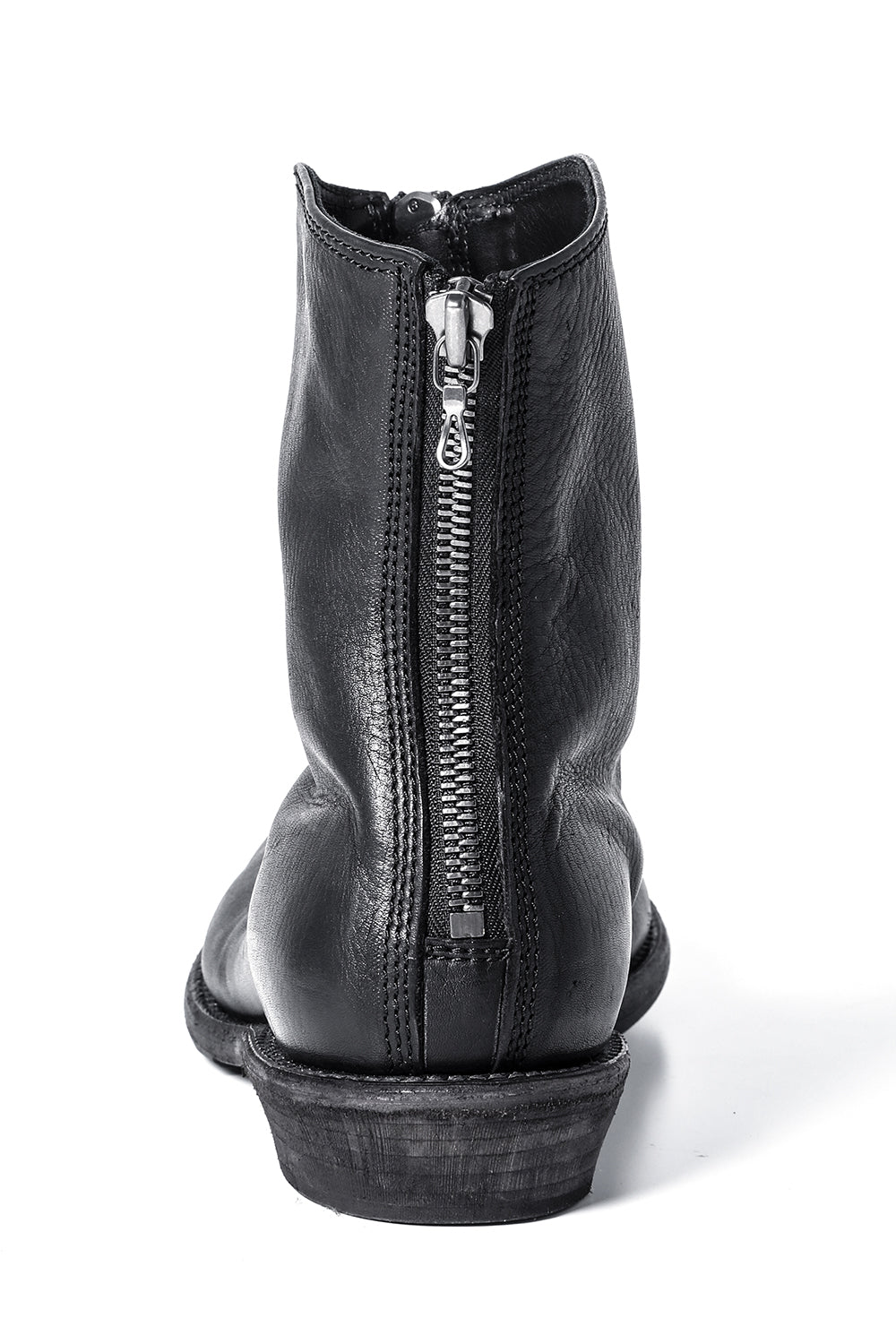 Cow Leather Zip Seamed Boots