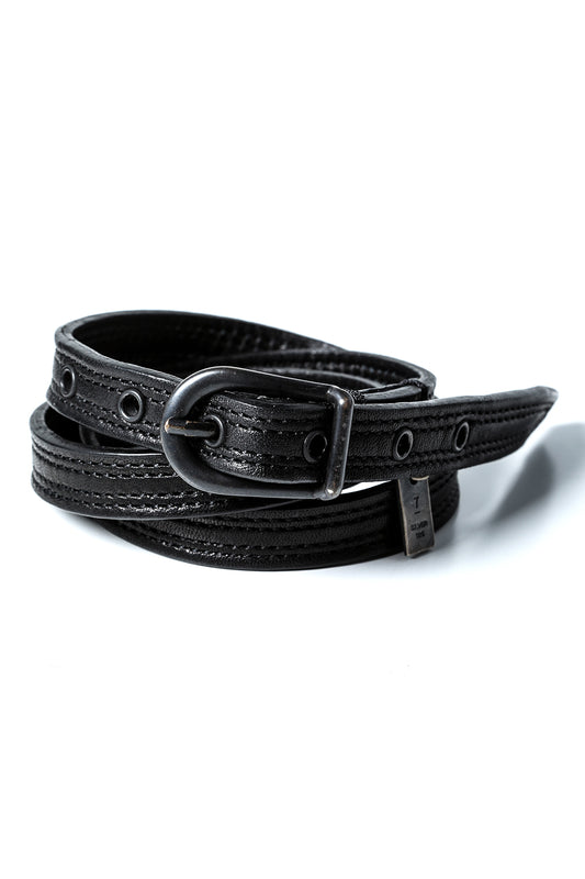 Cow Leather Belt Bracelet Black