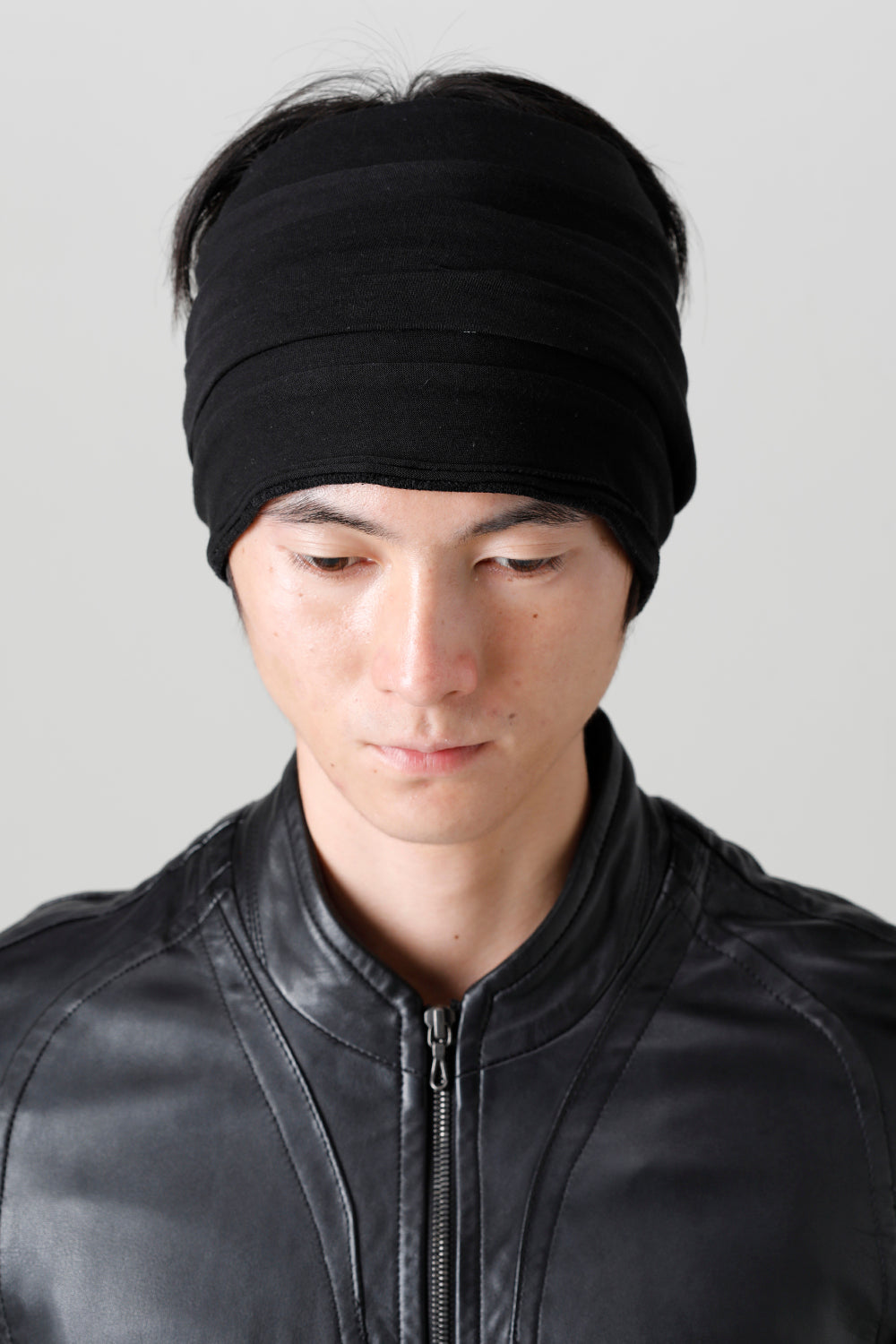 Cotton/Cupro Jersey Hair Band Black