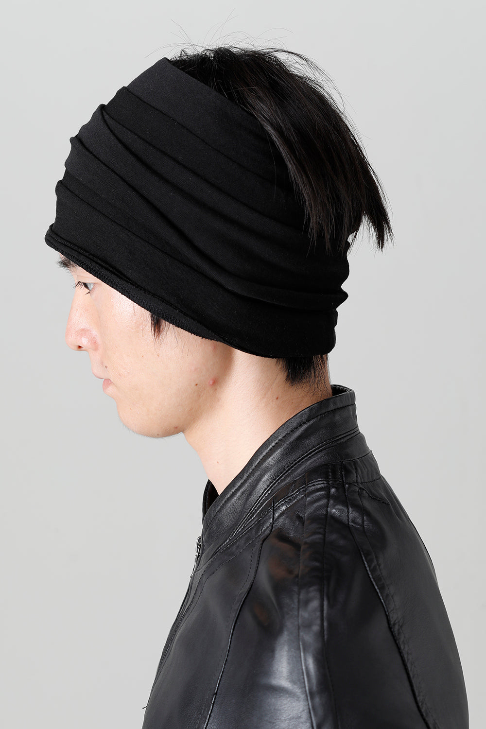 Cotton/Cupro Jersey Hair Band Black