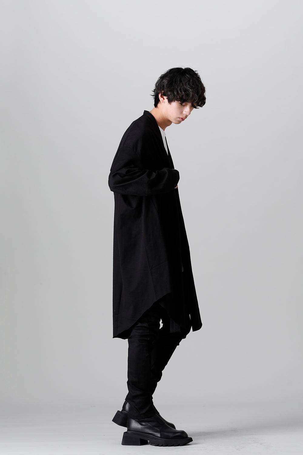 Cotton Jersey Robe Cardigan Black