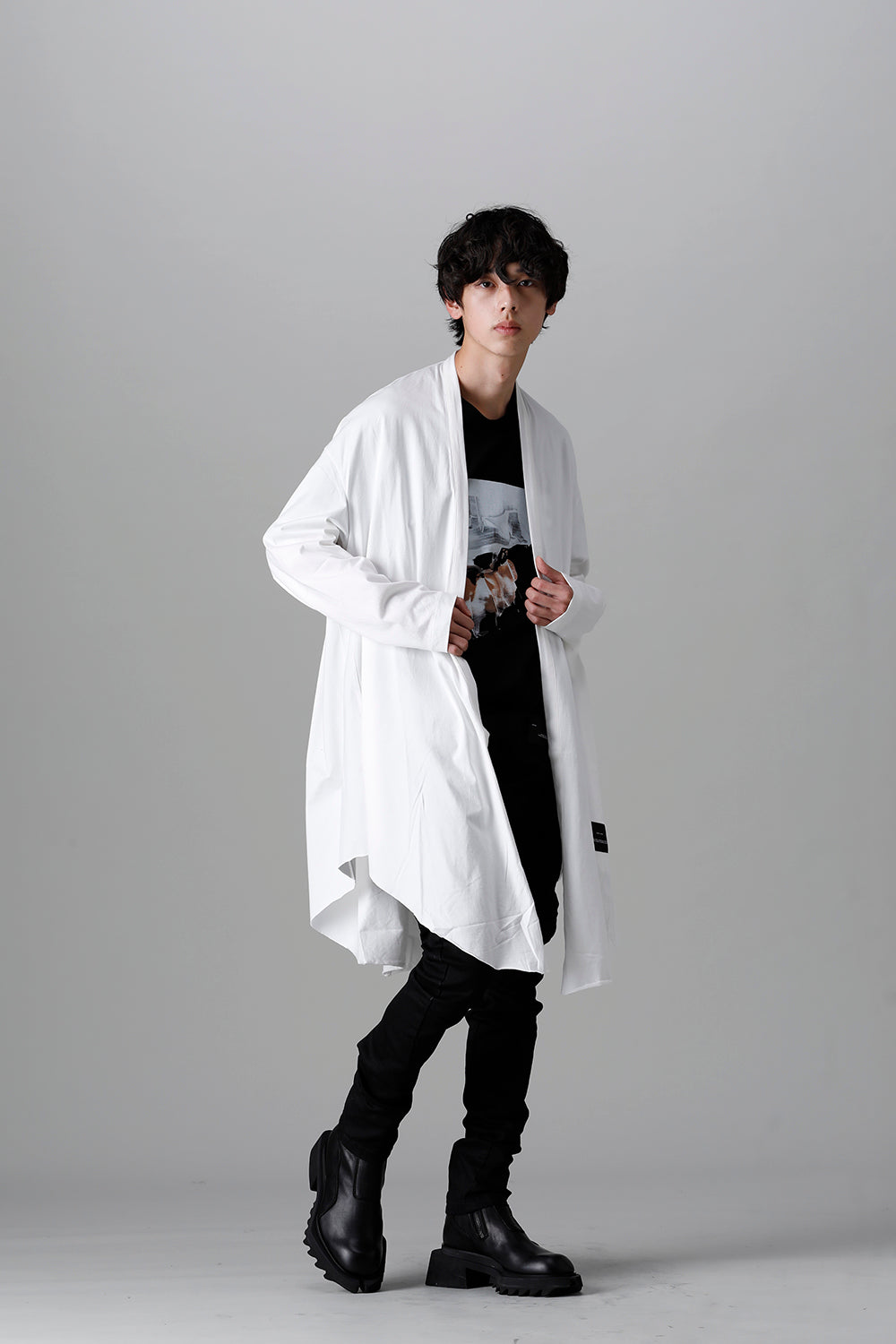 Cotton Jersey Robe Cardigan Off White