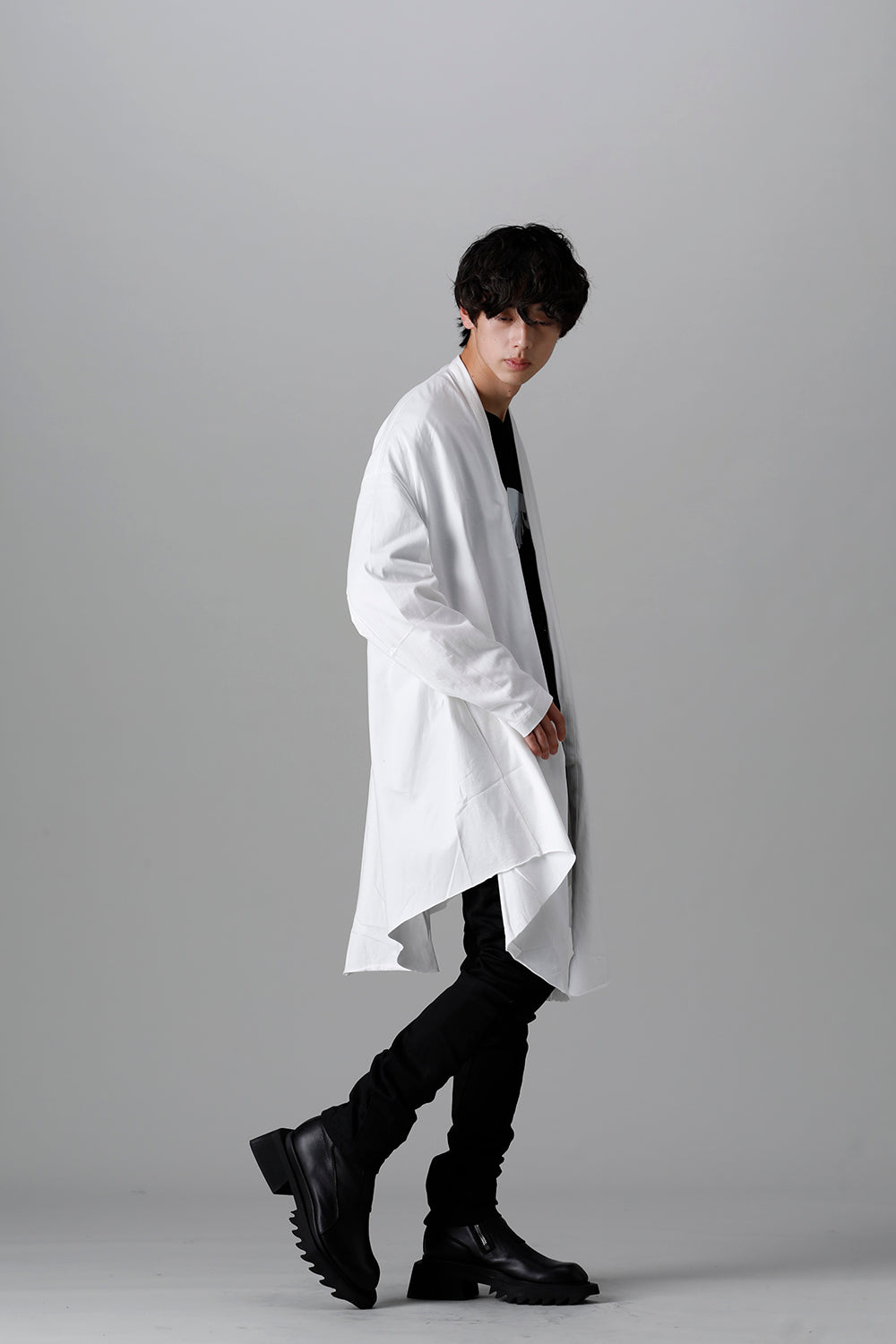 Cotton Jersey Robe Cardigan Off White