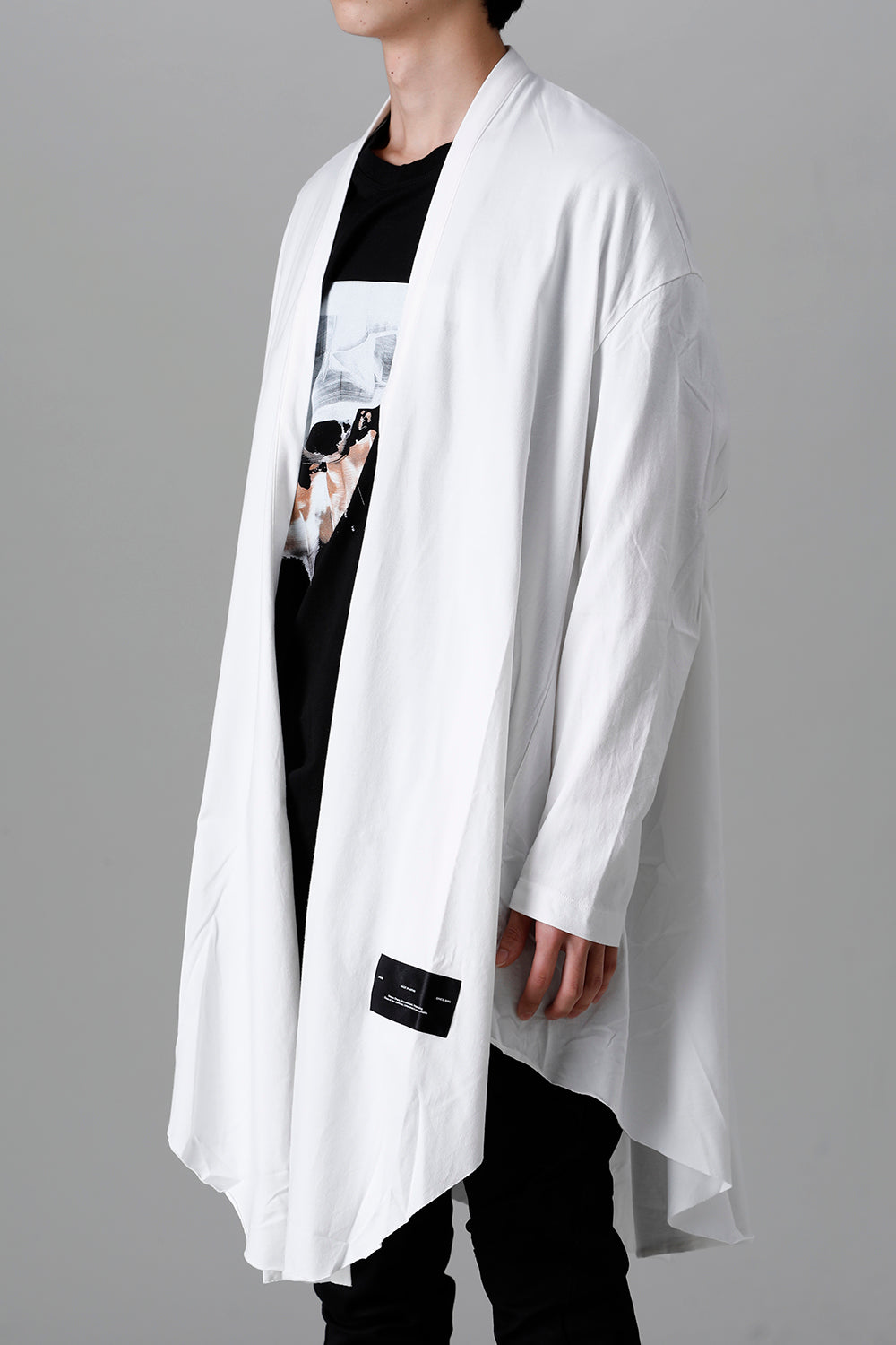 Cotton Jersey Robe Cardigan Off White