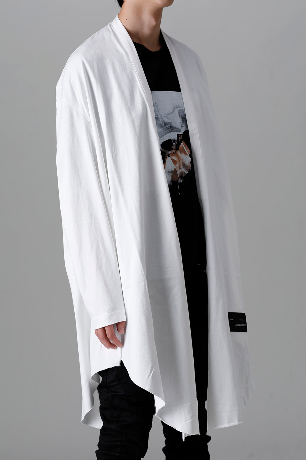 Cotton Jersey Robe Cardigan Off White