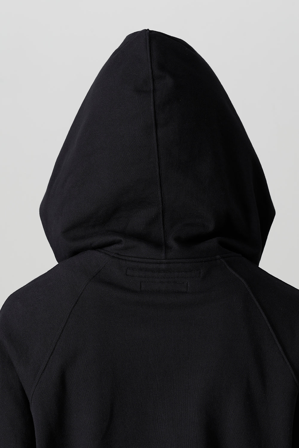 Front Zip Sweat Hoodie Black