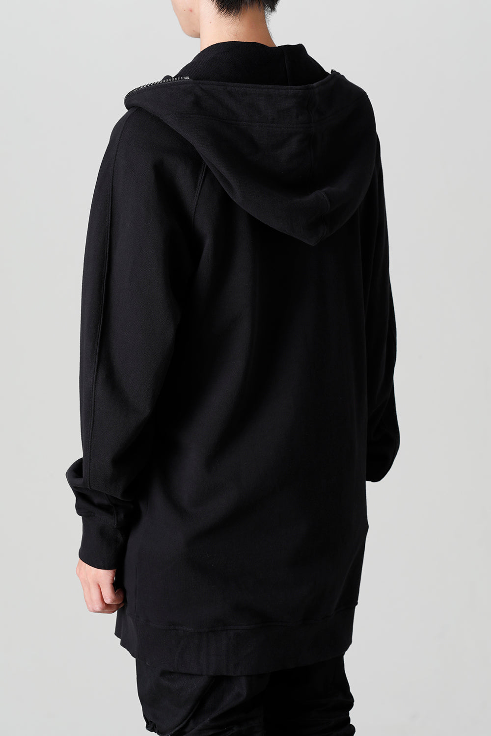 Front Zip Sweat Hoodie Black