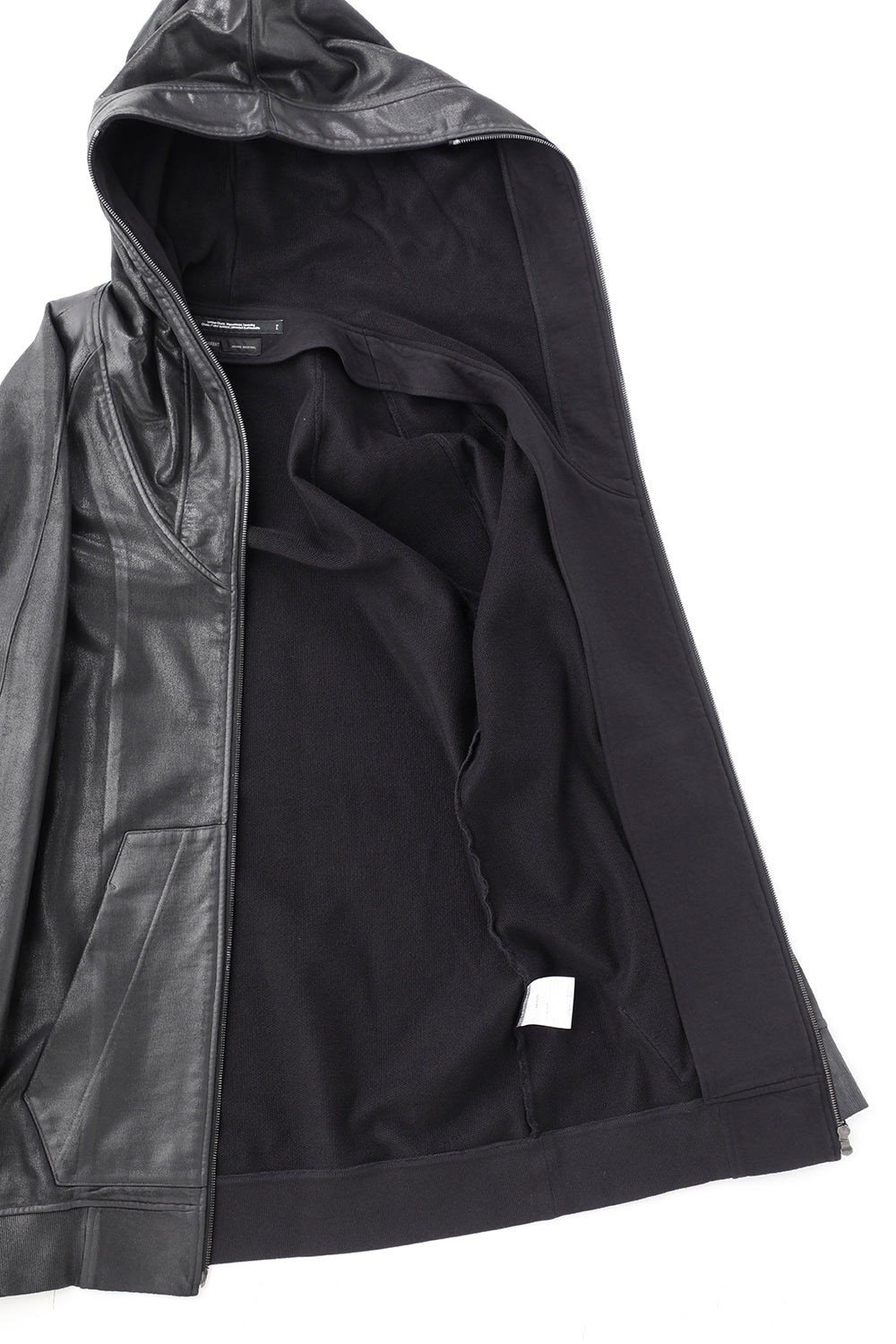 Front Zip Coating Sweat Hoodie