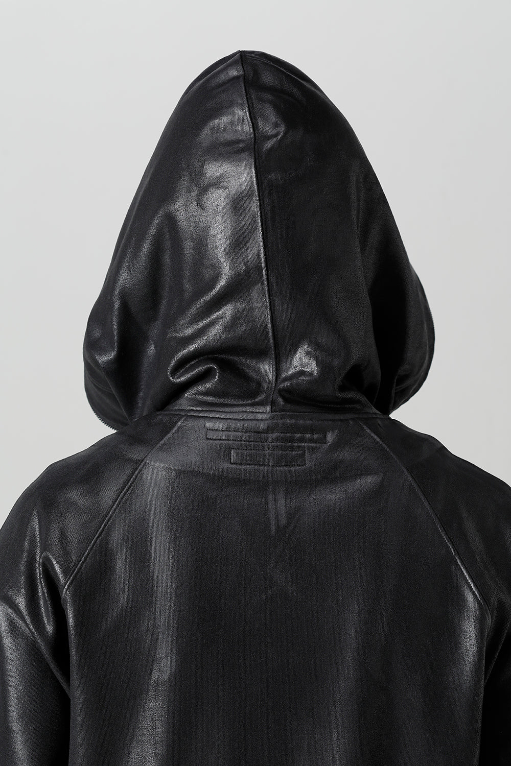 Front Zip Coating Sweat Hoodie