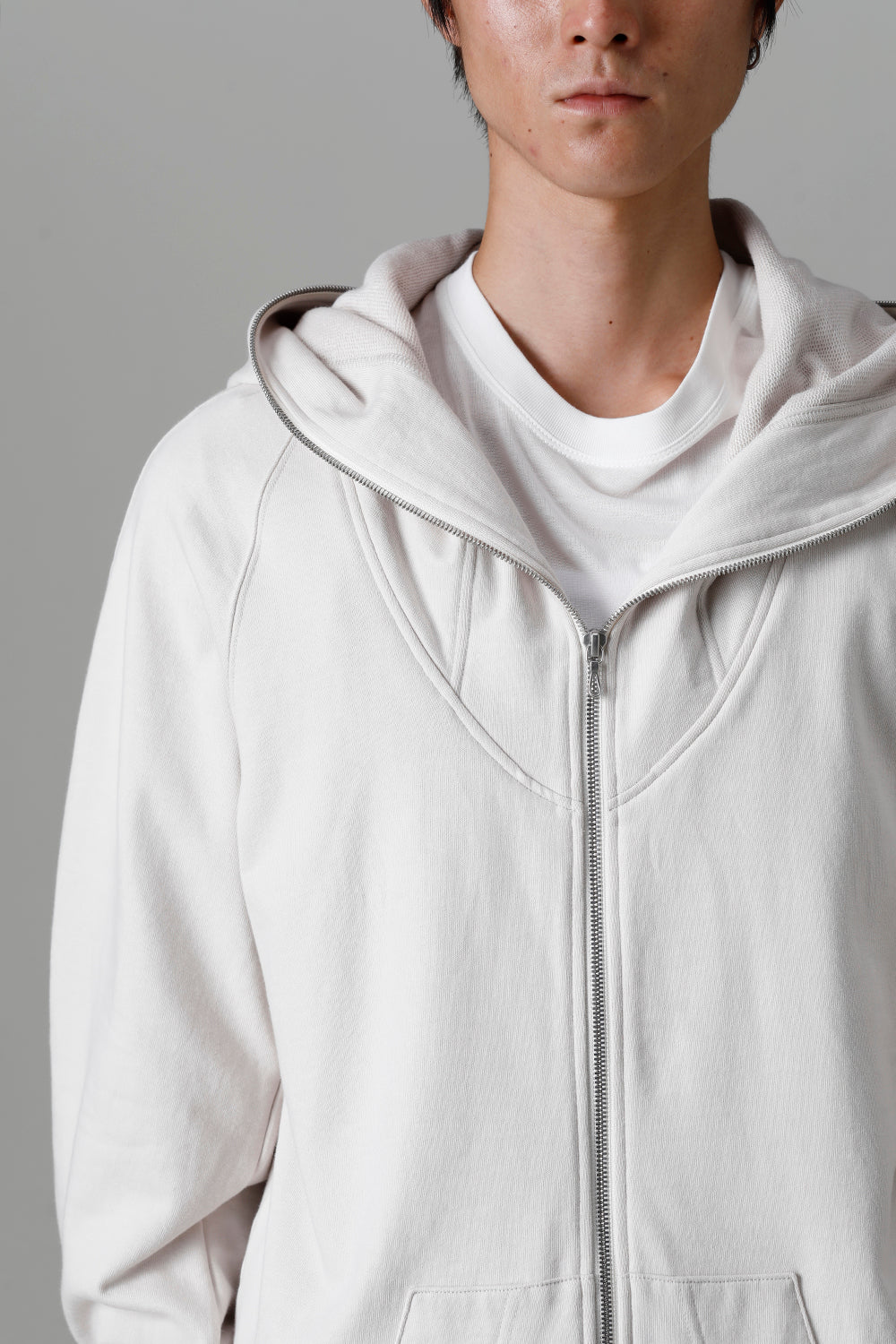 Front Zip Sweat Hoodie Plaster