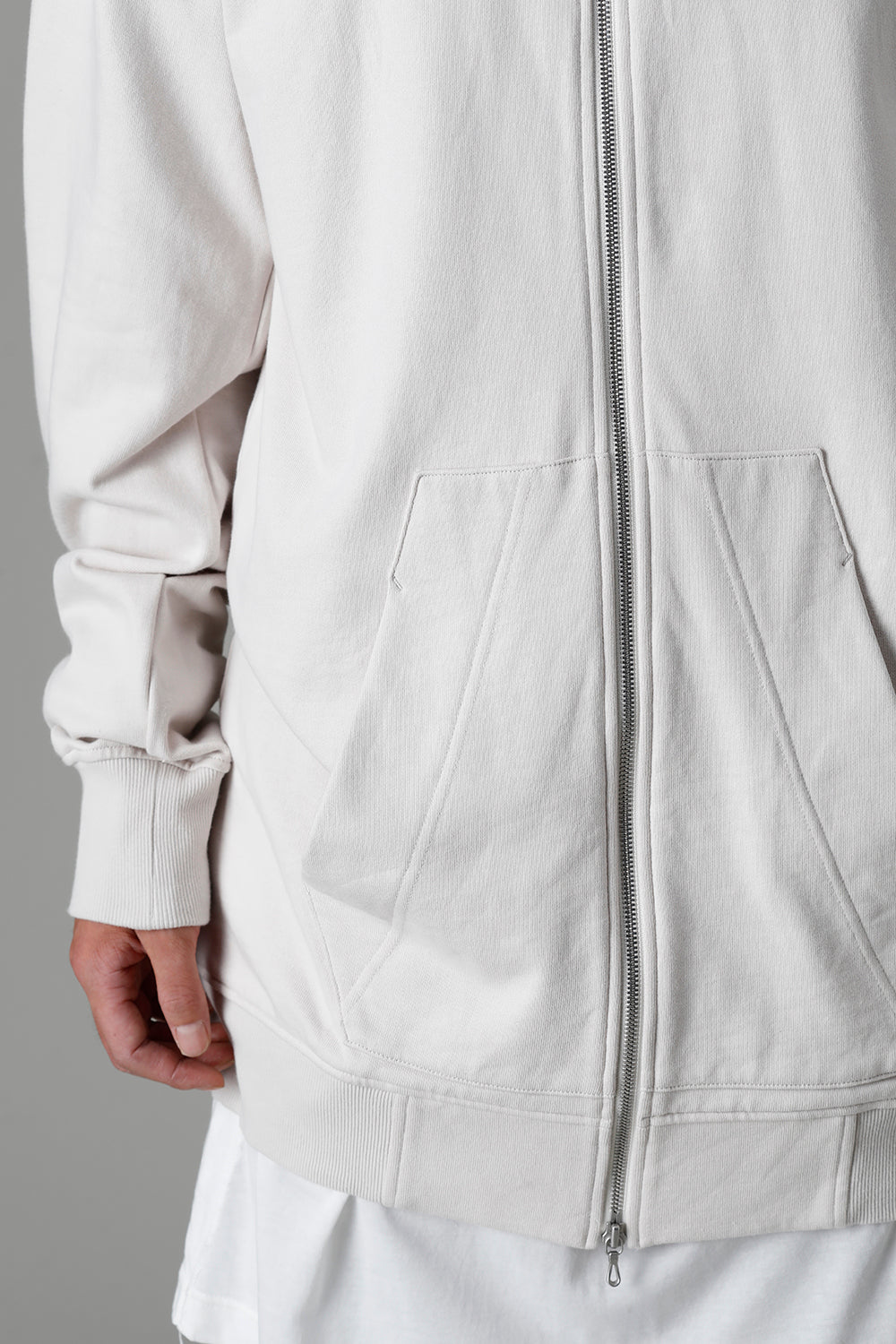 Front Zip Sweat Hoodie Plaster