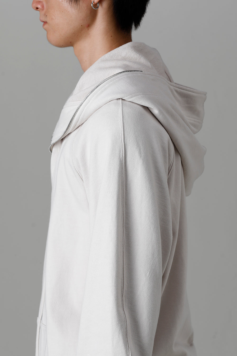 Front Zip Sweat Hoodie Plaster