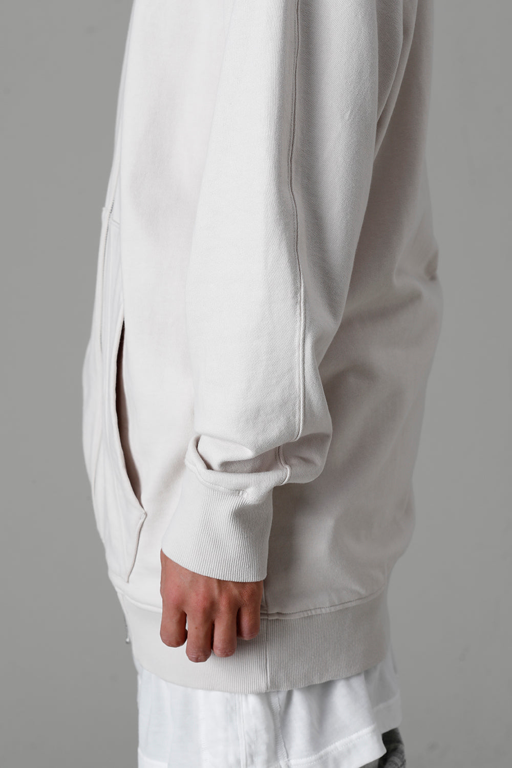 Front Zip Sweat Hoodie Plaster