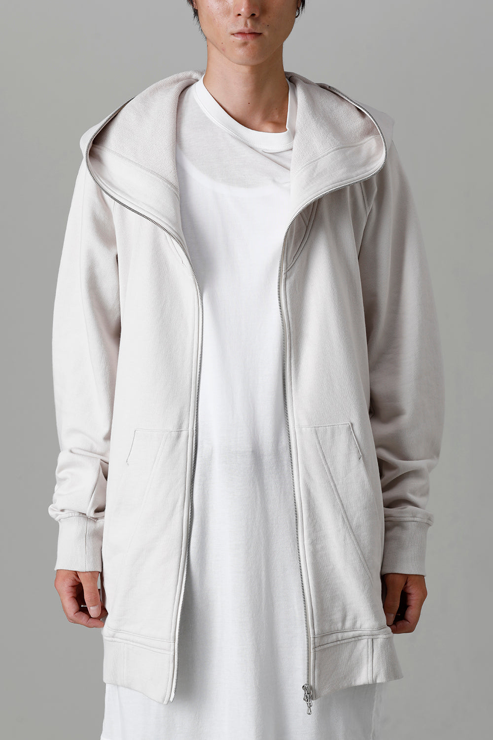 Front Zip Sweat Hoodie Plaster