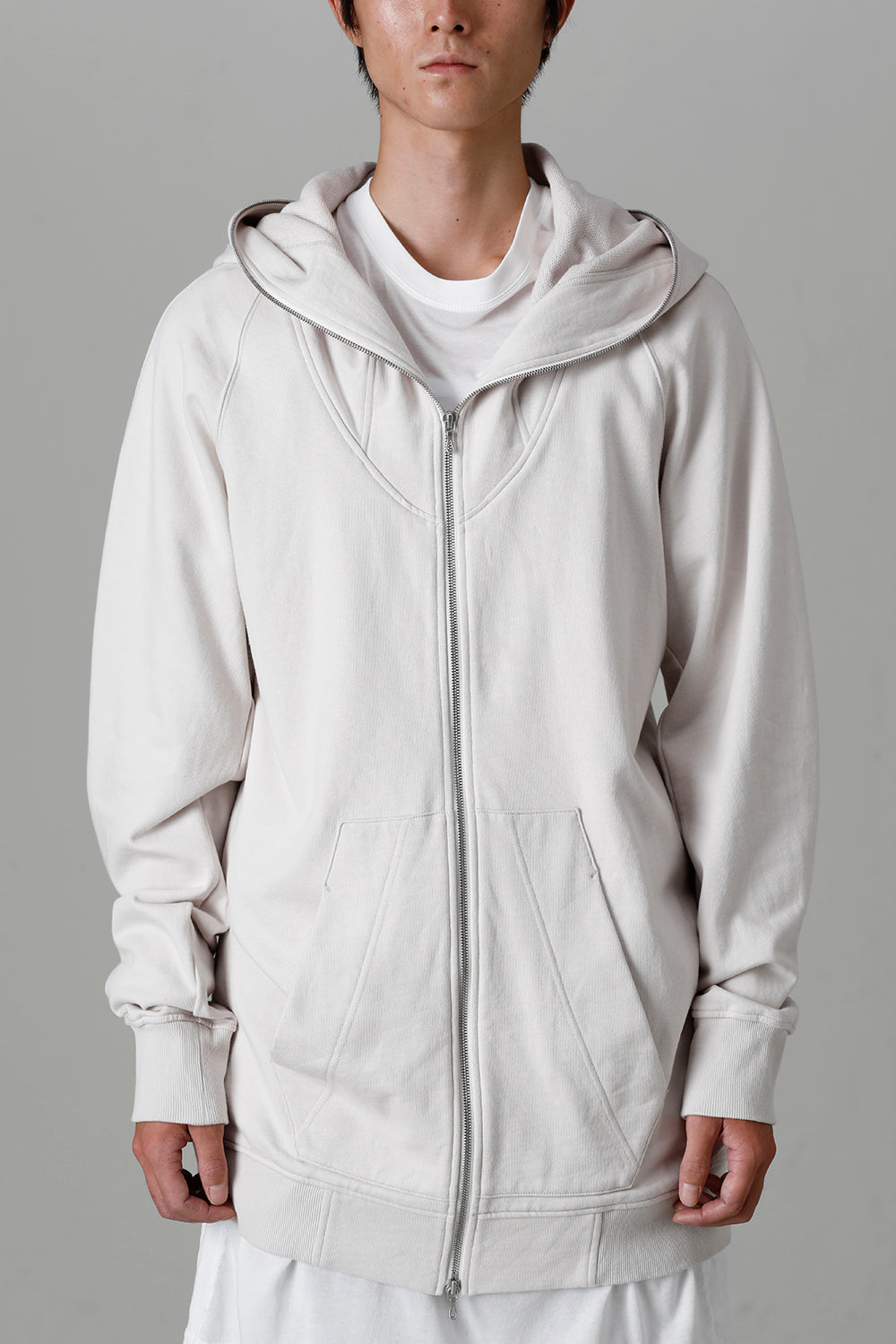 Front Zip Sweat Hoodie Plaster