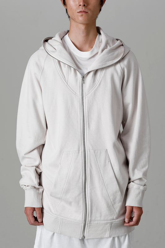 Front Zip Sweat Hoodie Plaster