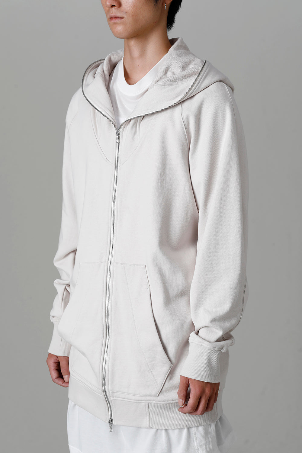 Front Zip Sweat Hoodie Plaster
