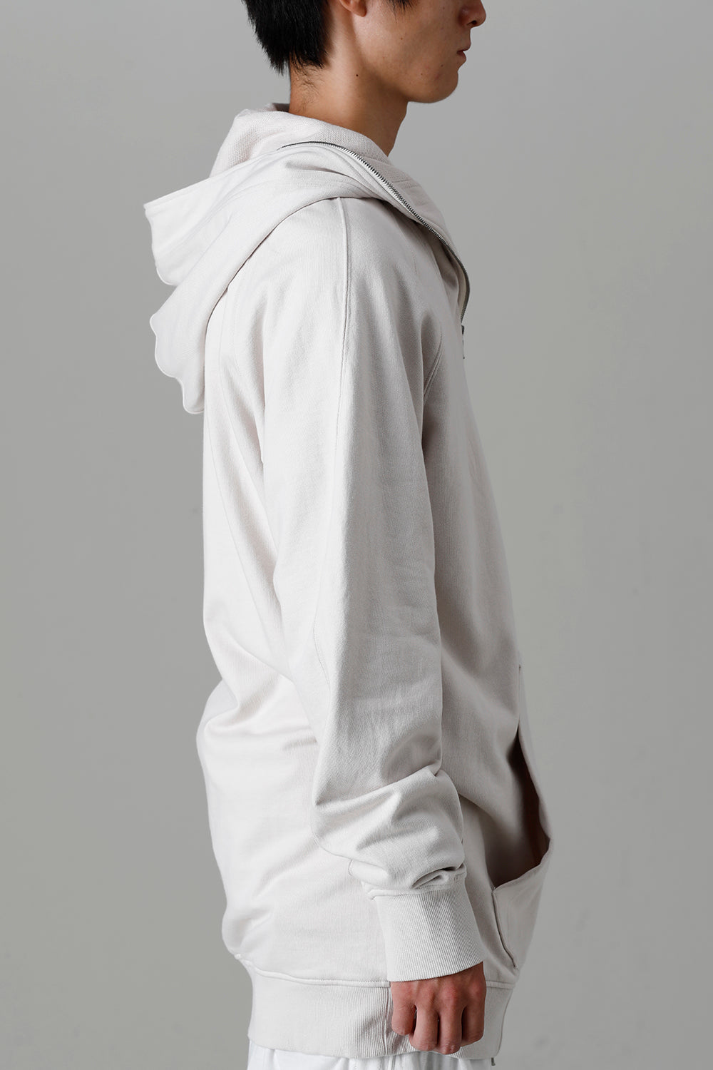 Front Zip Sweat Hoodie Plaster