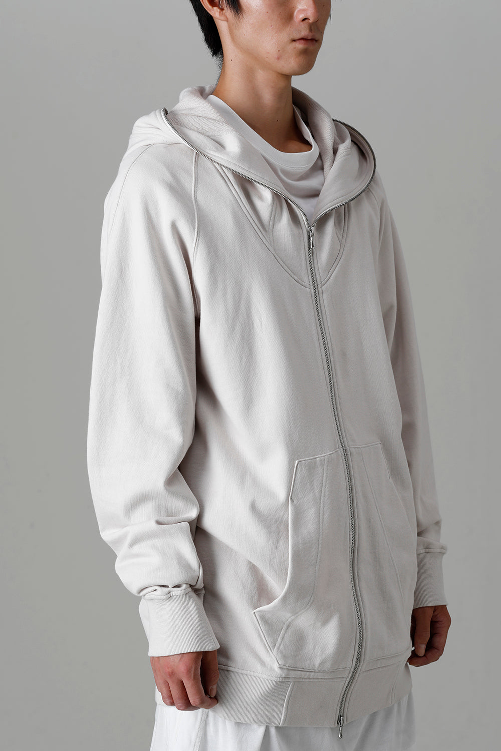 Front Zip Sweat Hoodie Plaster