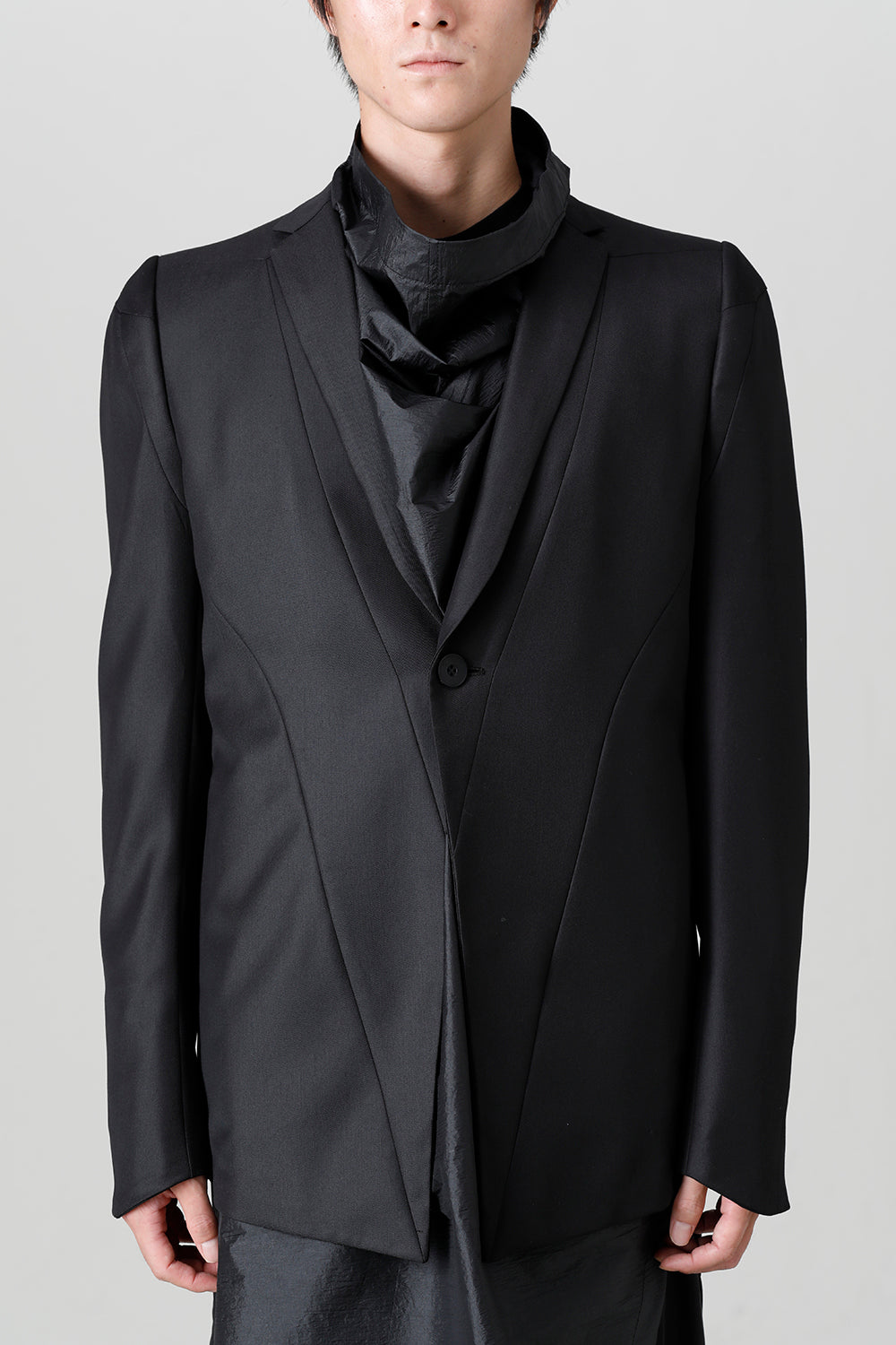 Wool/Polyester Gabardine Tailored Jacket