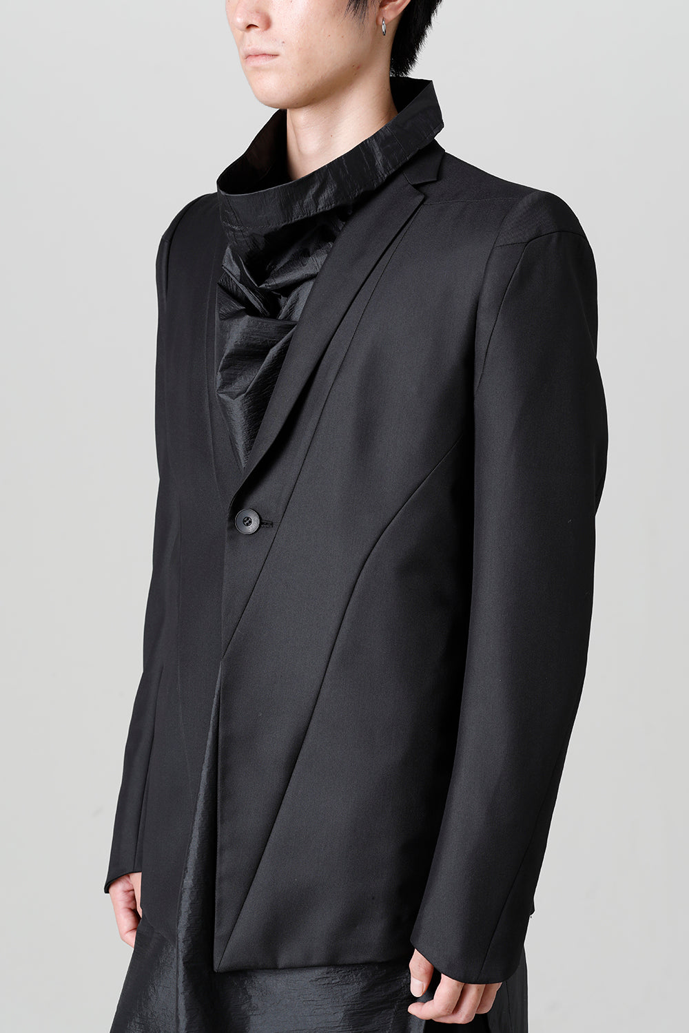 Wool/Polyester Gabardine Tailored Jacket