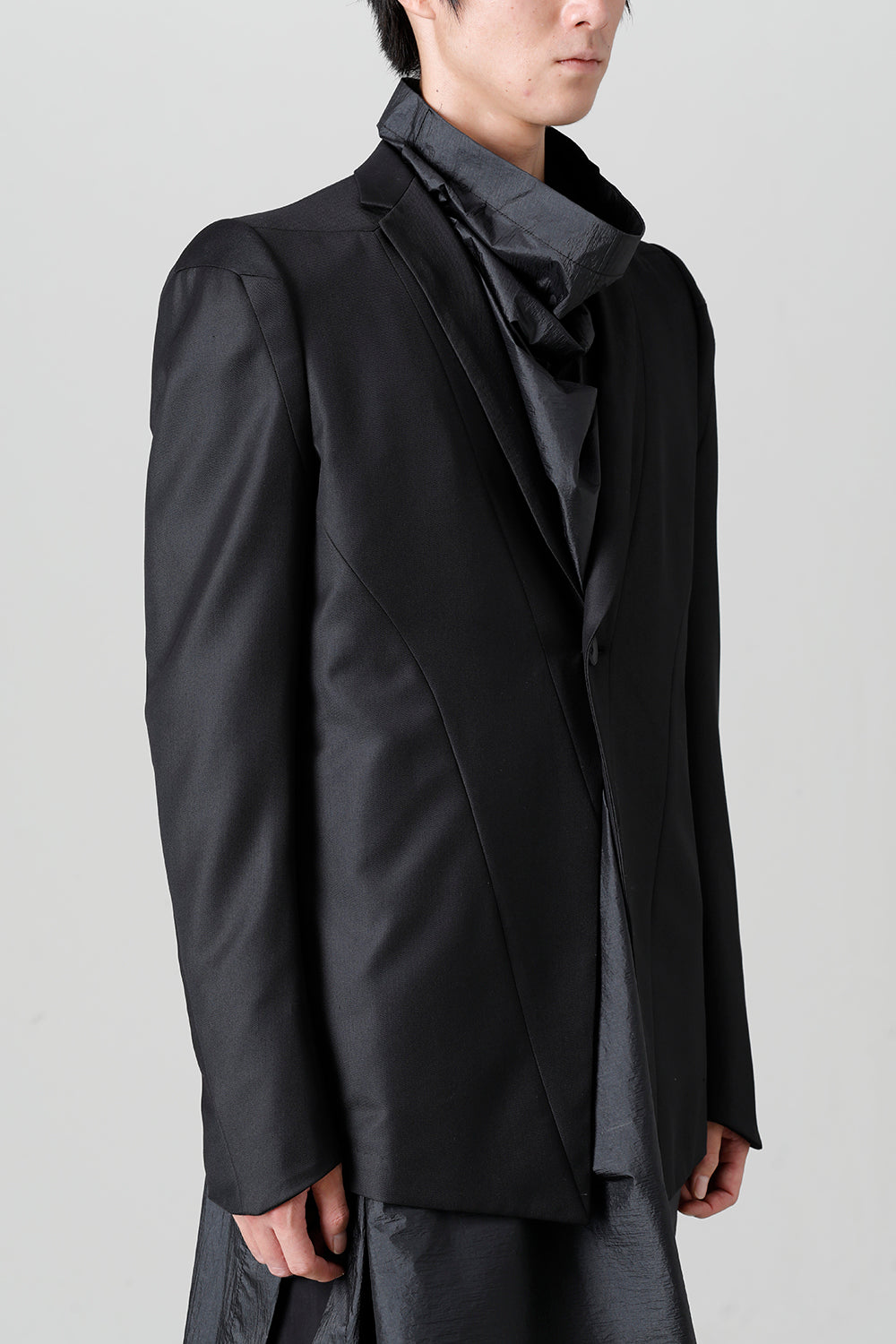 Wool/Polyester Gabardine Tailored Jacket