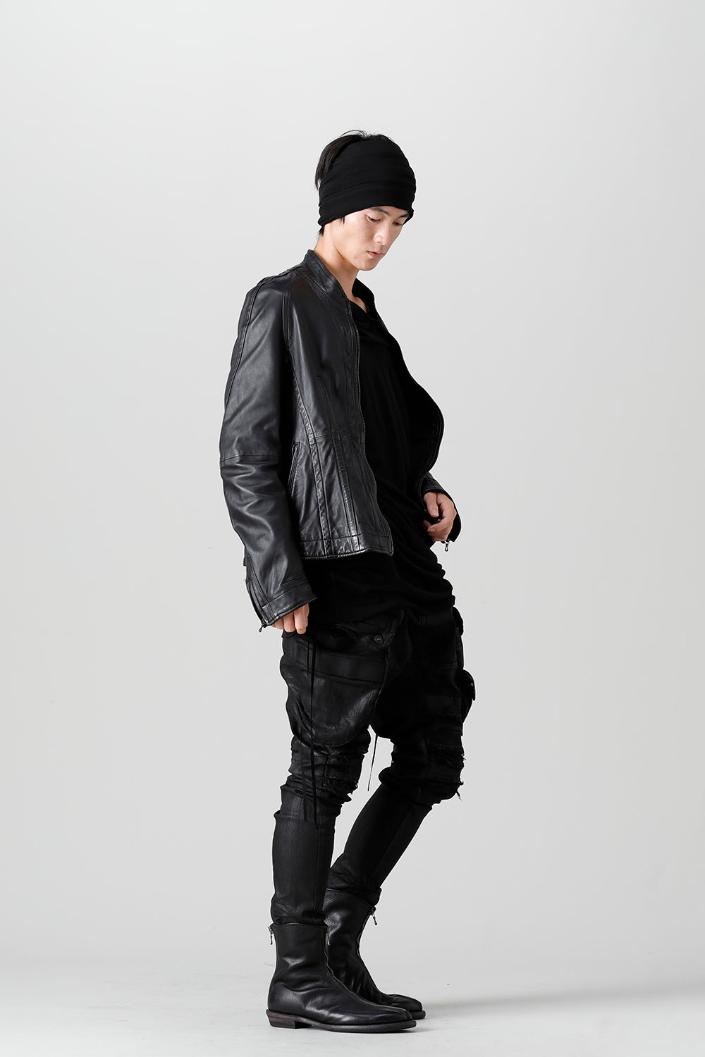 Lamb Leather Seamed Jacket