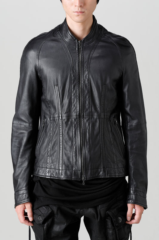 Lamb Leather Seamed Jacket