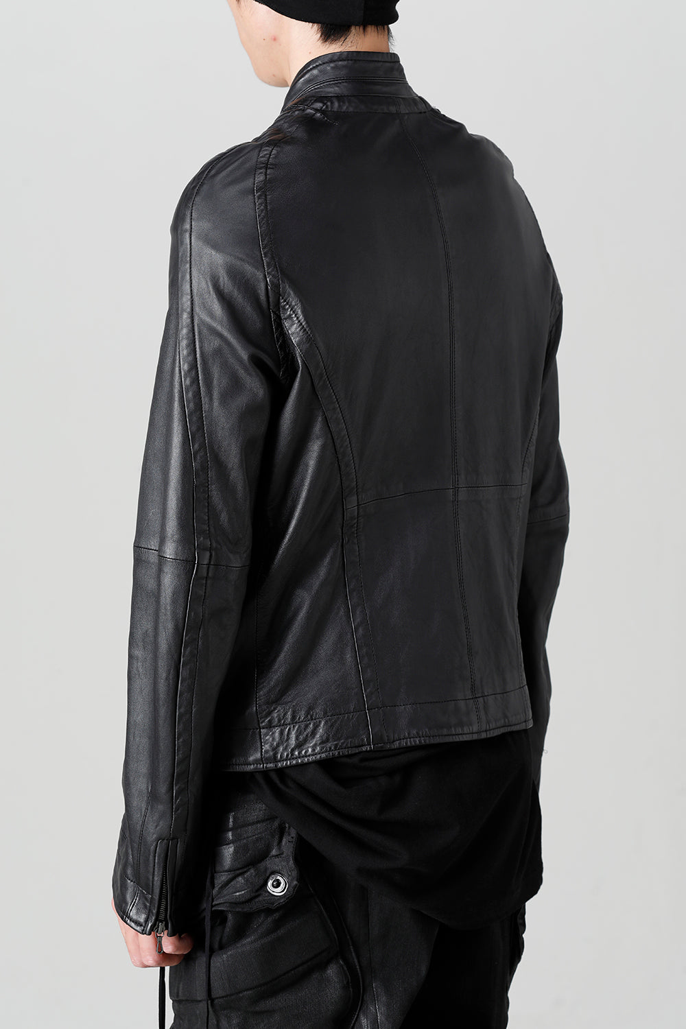 Lamb Leather Seamed Jacket