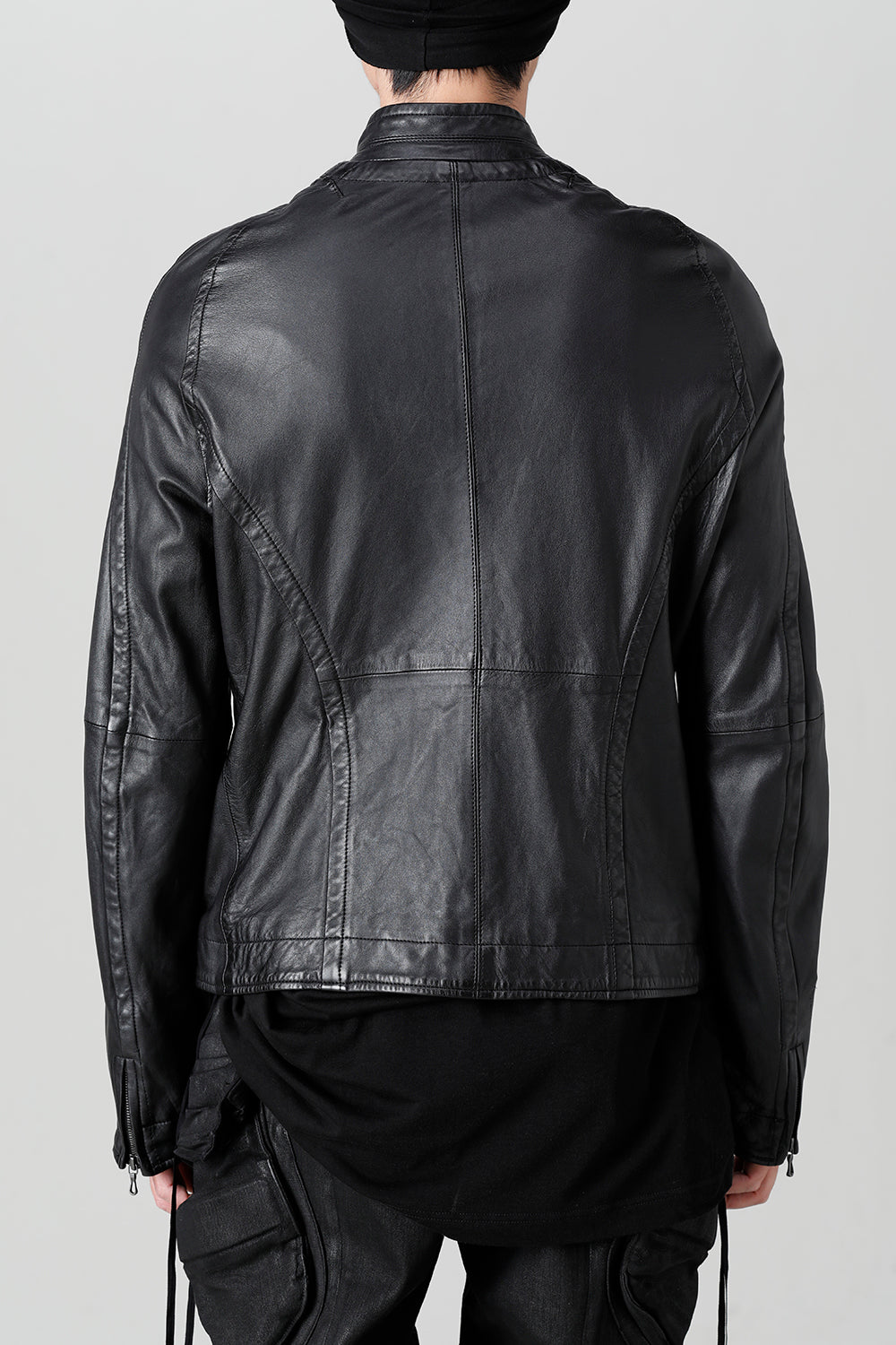 Lamb Leather Seamed Jacket