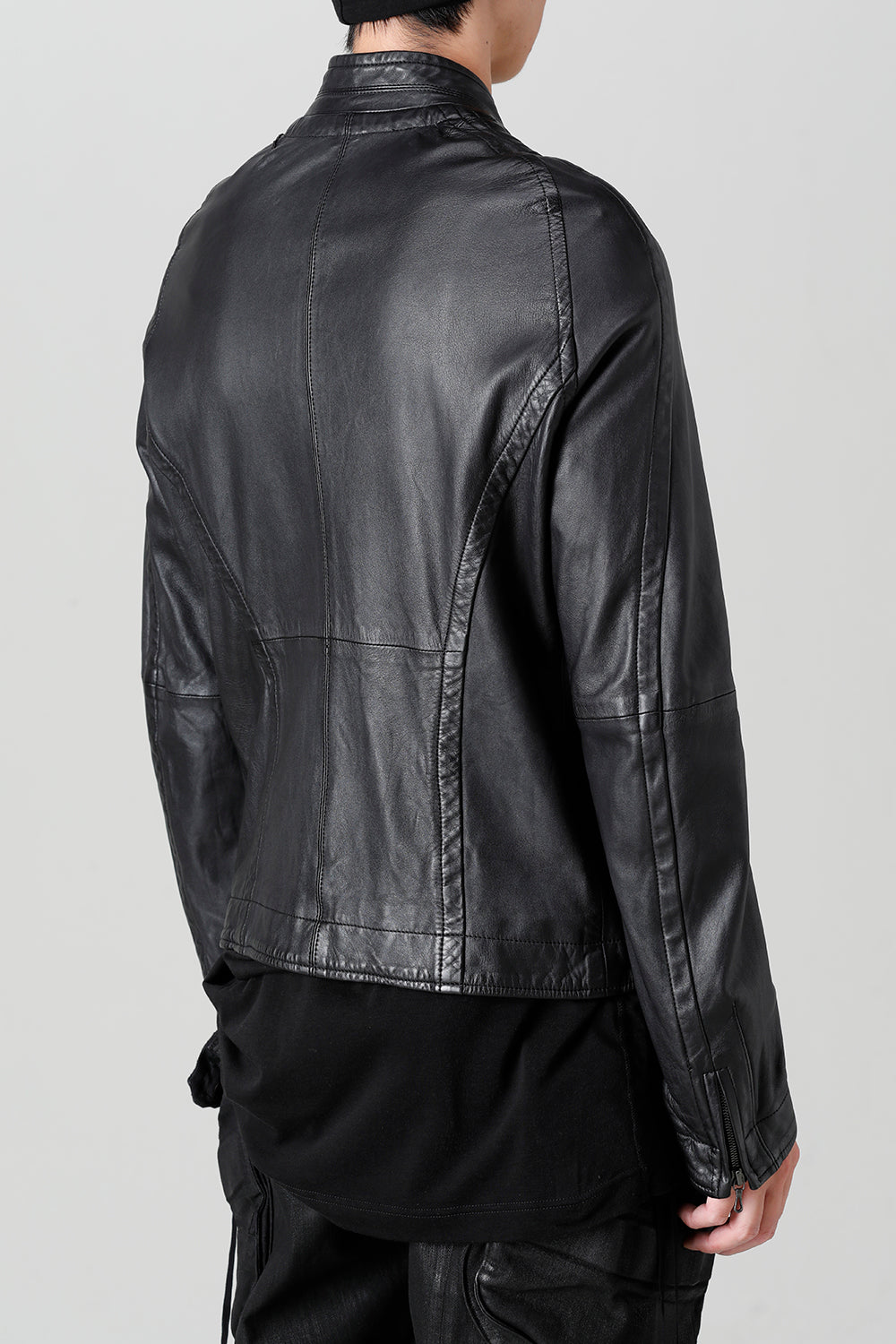 Lamb Leather Seamed Jacket