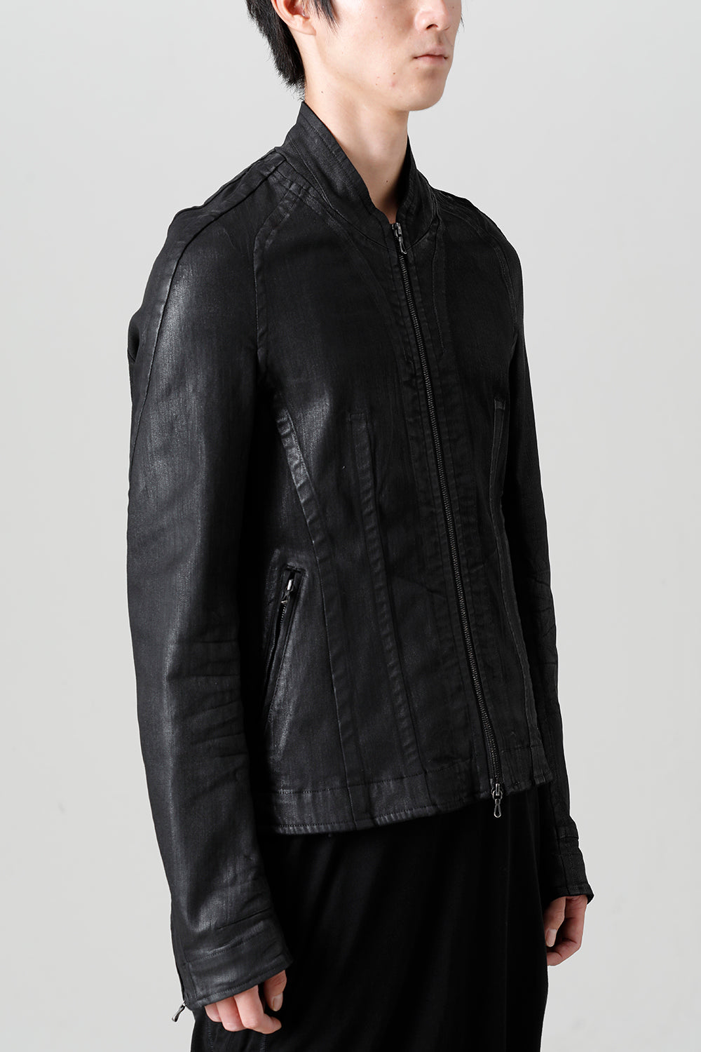 10.5oz Stretch Denim Coating Seamed Jacket