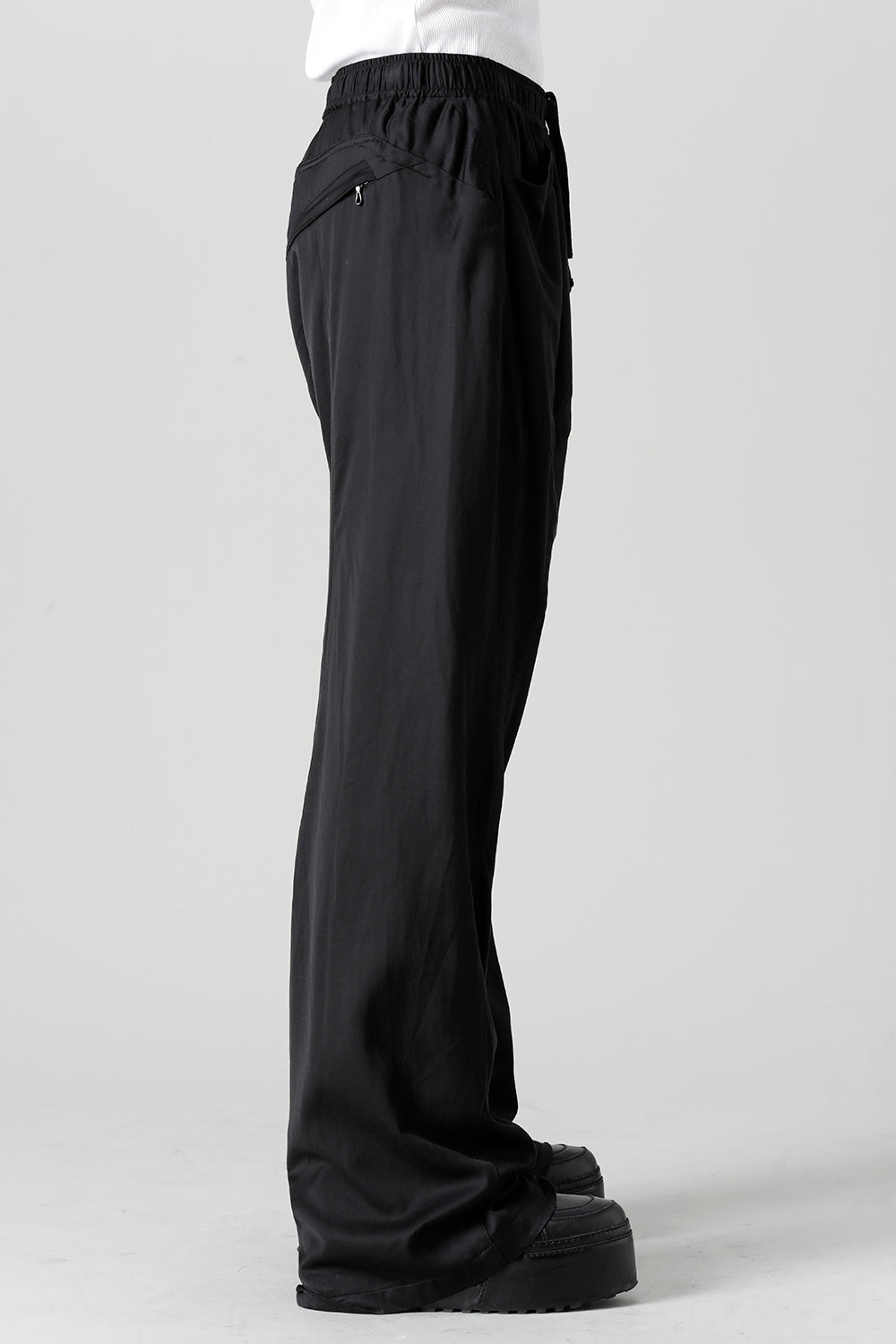 Cupro/Cotton/Linen Satin Flared Pants