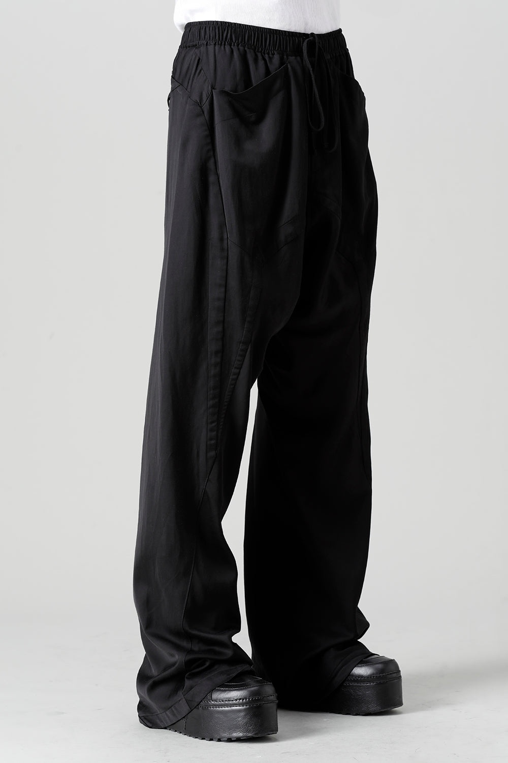 Cupro/Cotton/Linen Satin Flared Pants