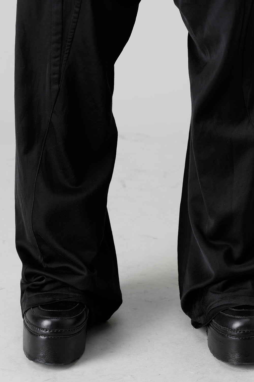 Cupro/Cotton/Linen Satin Flared Pants