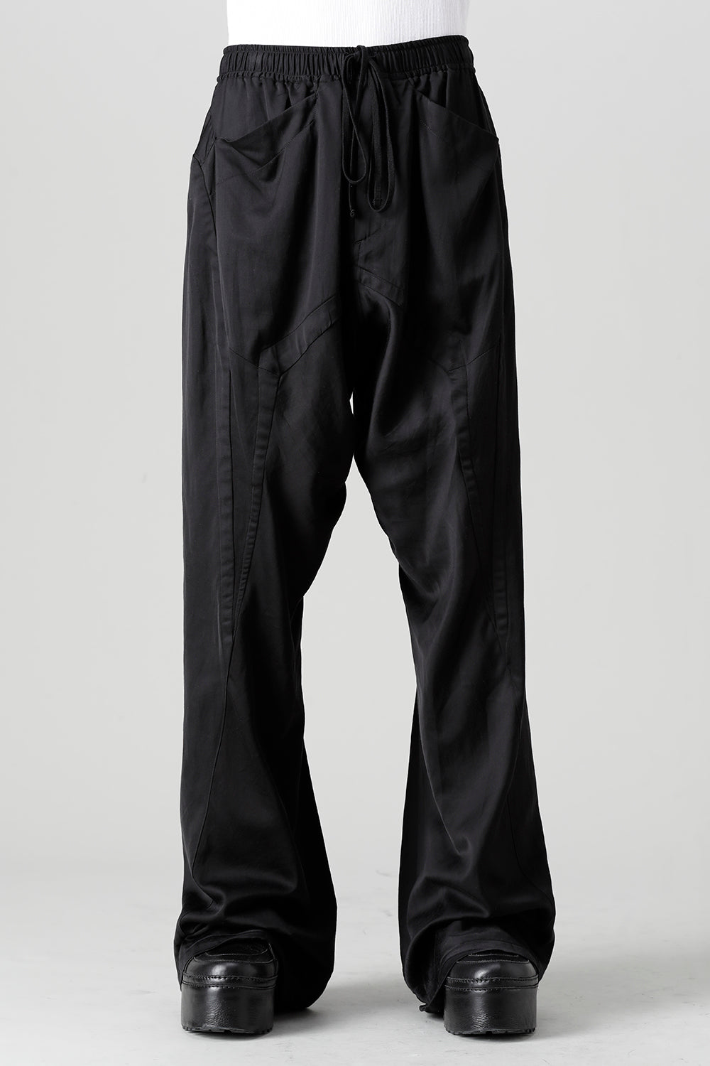 Cupro/Cotton/Linen Satin Flared Pants